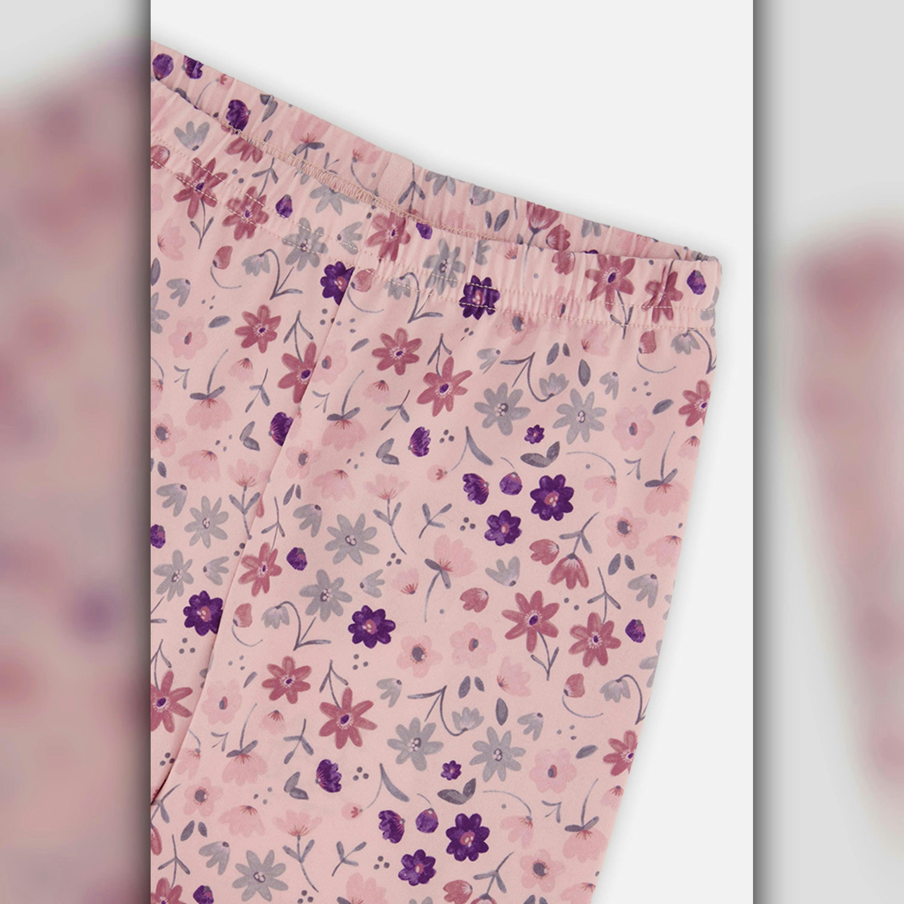 Printed Leggings Pink Printed Daisies , view 6 of 6
