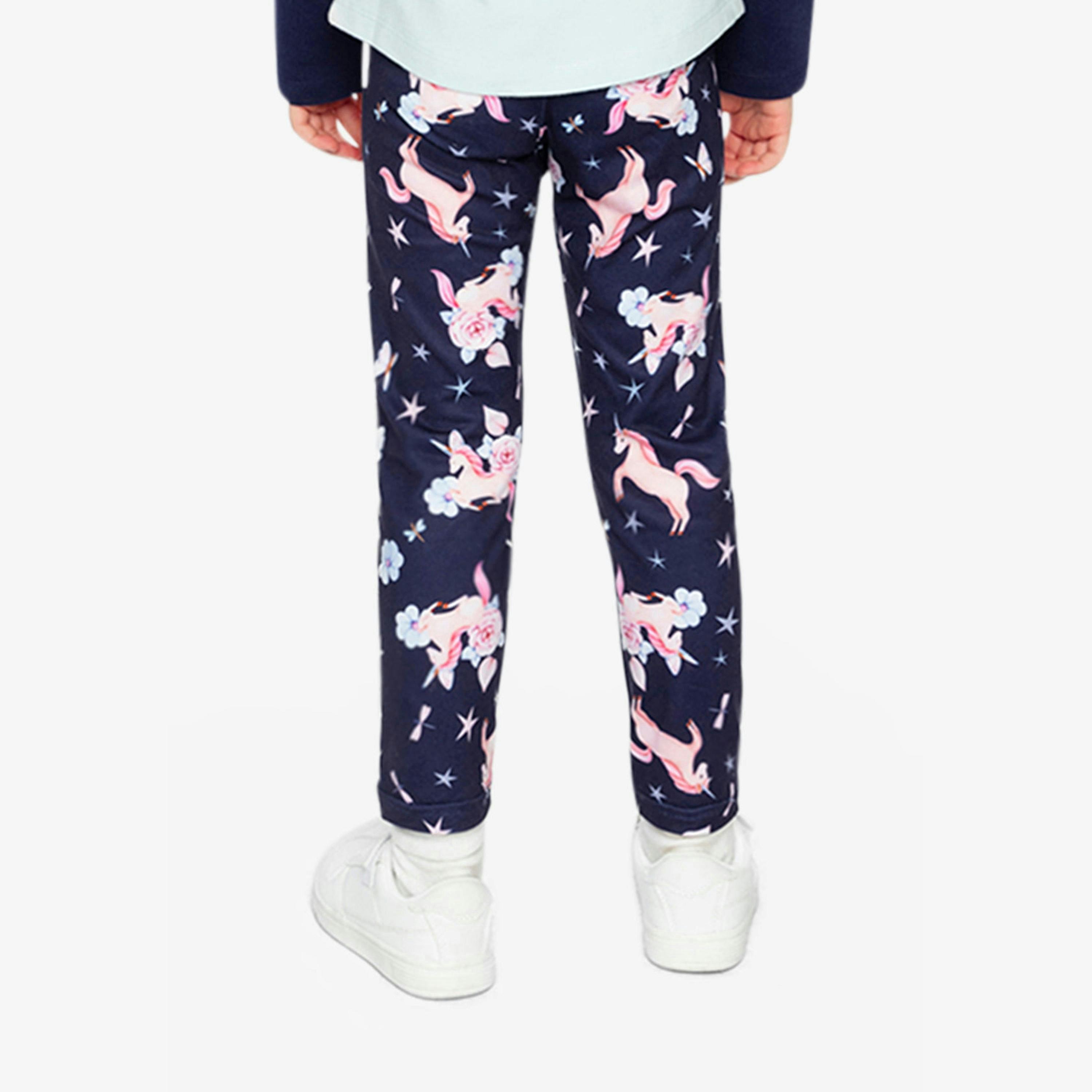 Printed Leggings Navy Unicorn Print , view 4 of 6