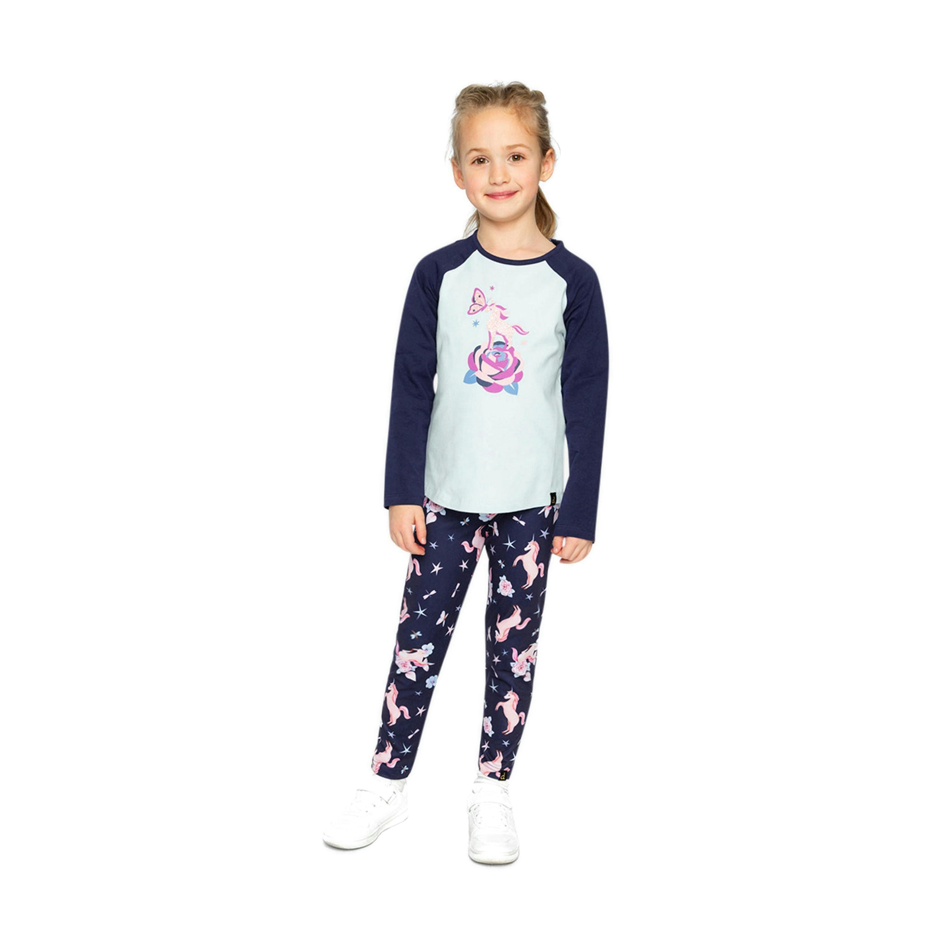 Printed Leggings Navy Unicorn Print , view 5 of 6