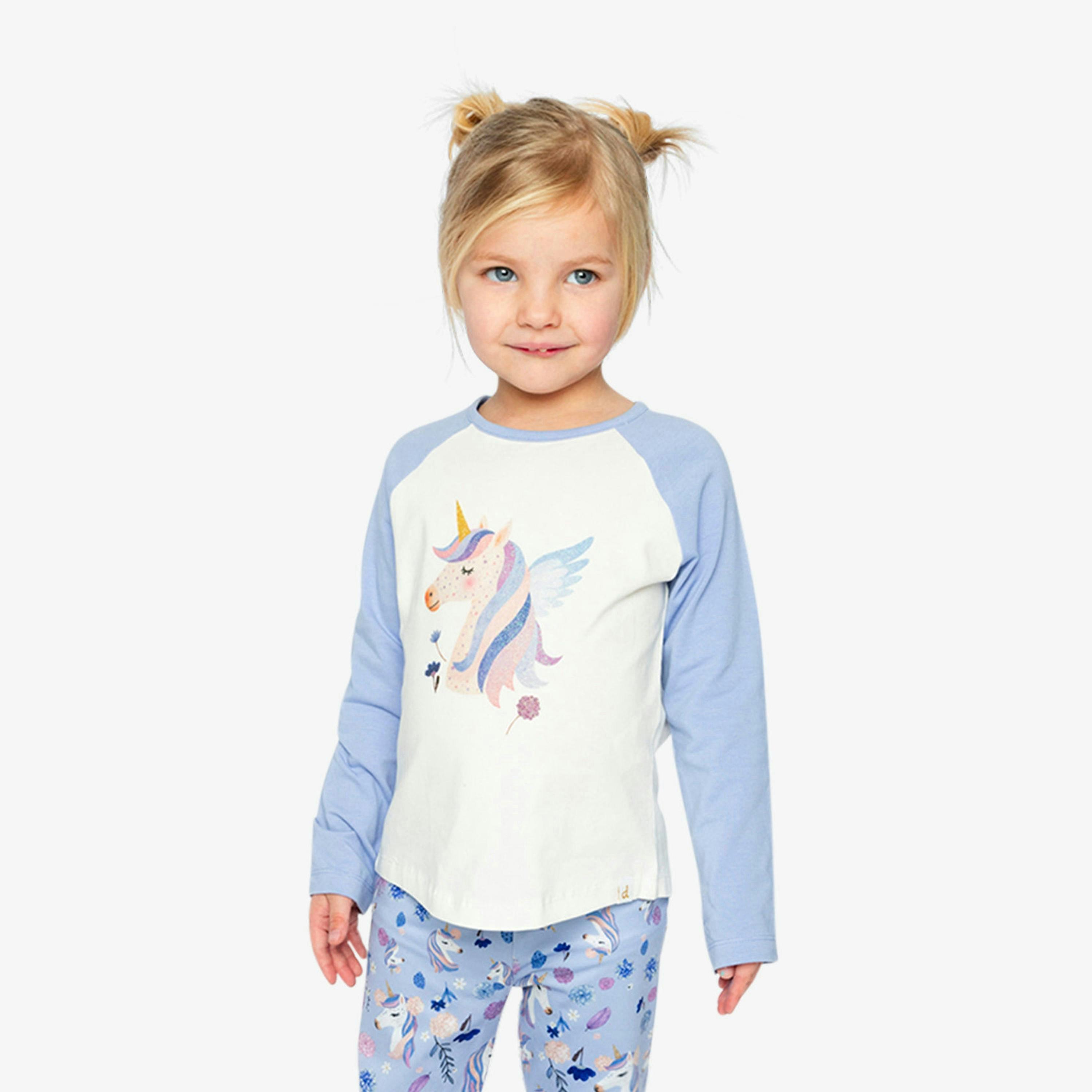 Raglan Organic Cotton T-Shirt Violet And Off-White , view 2 of 6