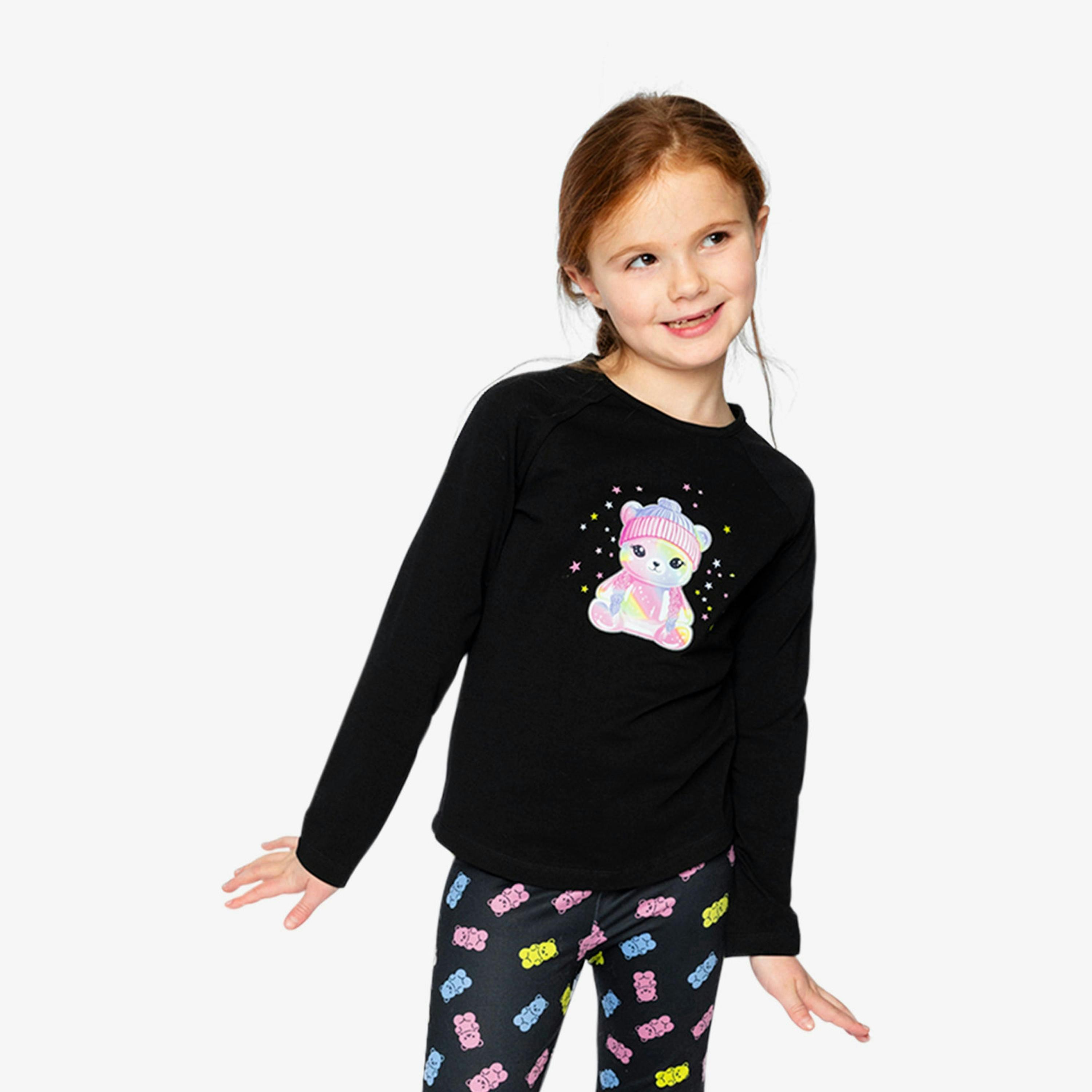 Raglan Organic Cotton T-Shirt Black , view 2 of 5