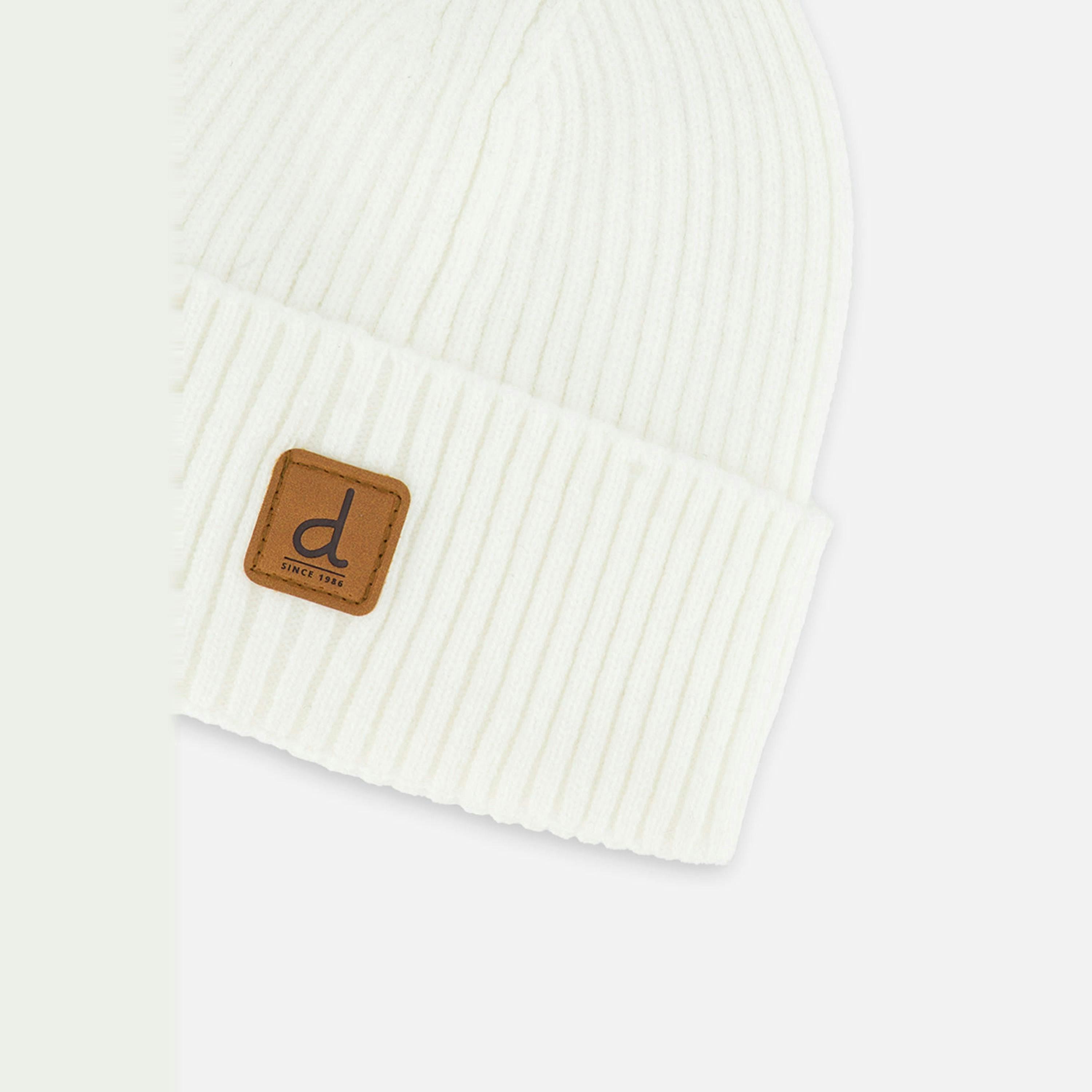 Ribbed Knit Hat Off-White , view 4 of 4