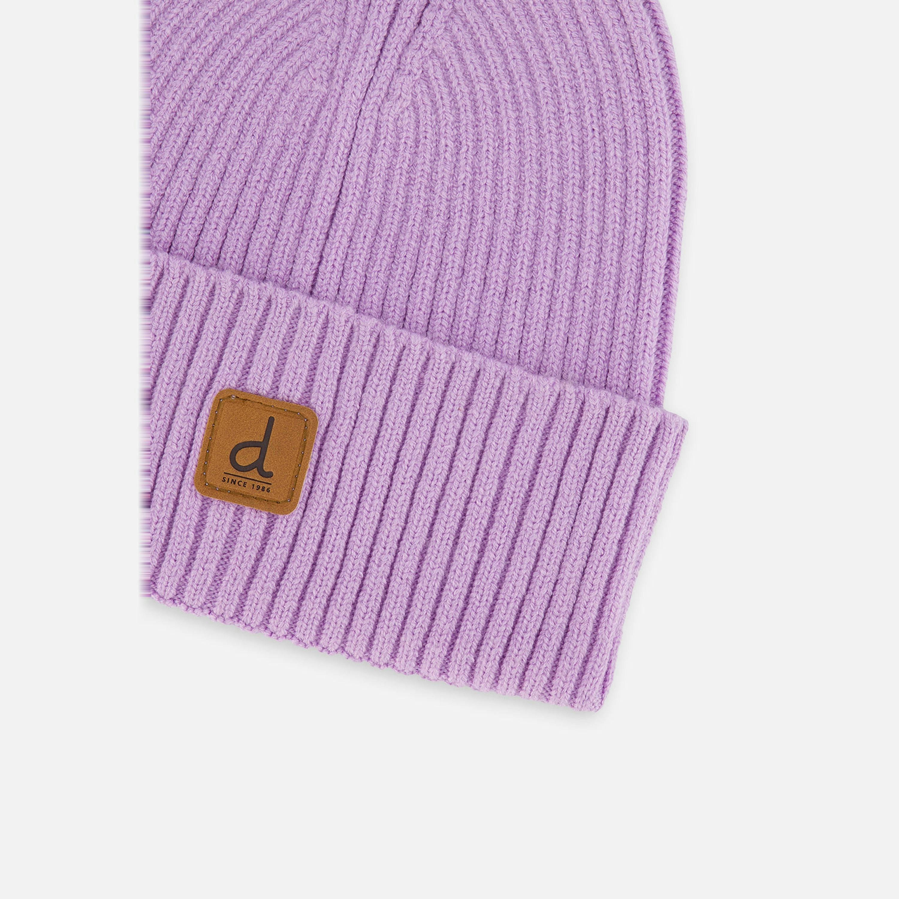 Ribbed Knit Hat Lavender , view 2 of 2