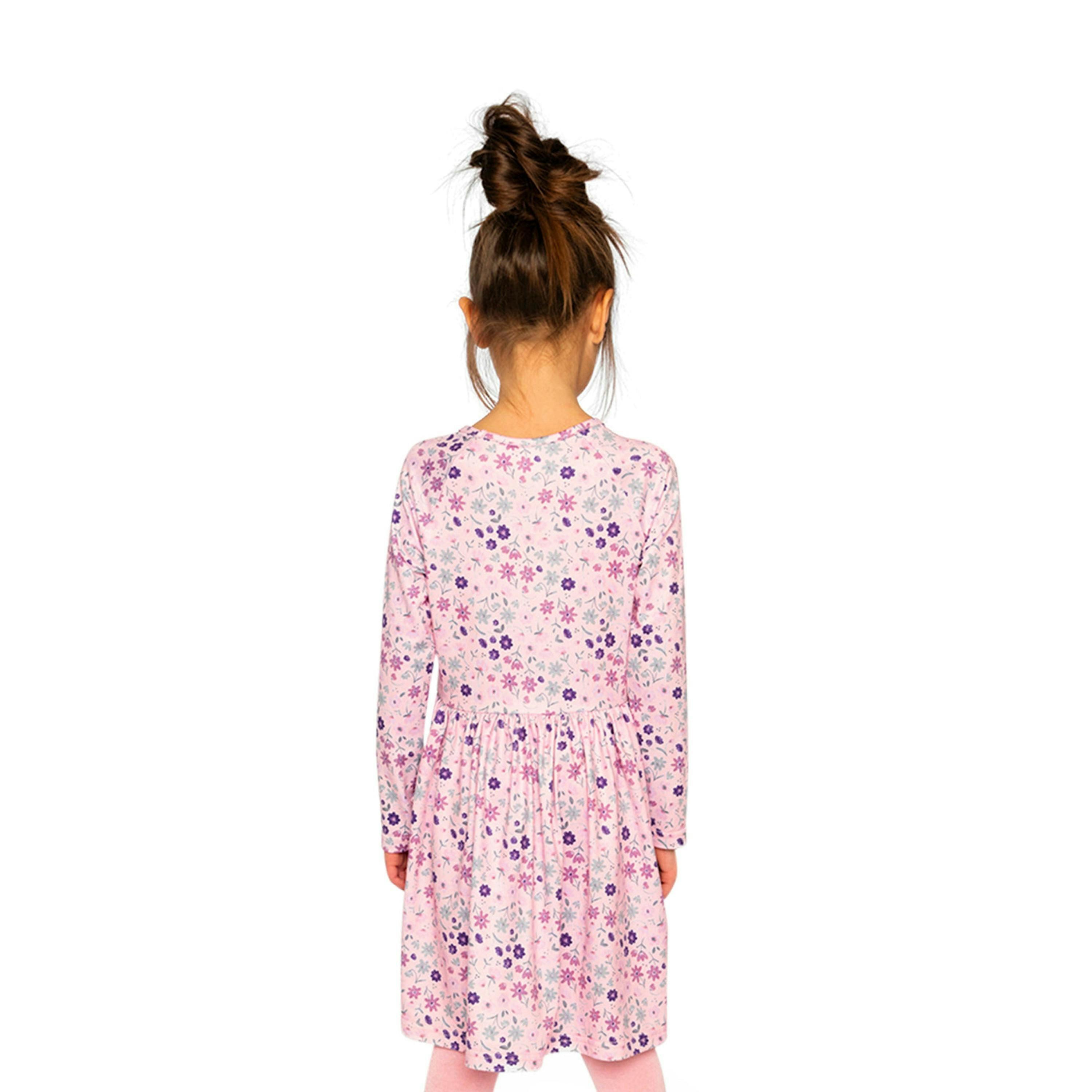 Long Sleeve Dress Rose Print Daisies , view 4 of 5