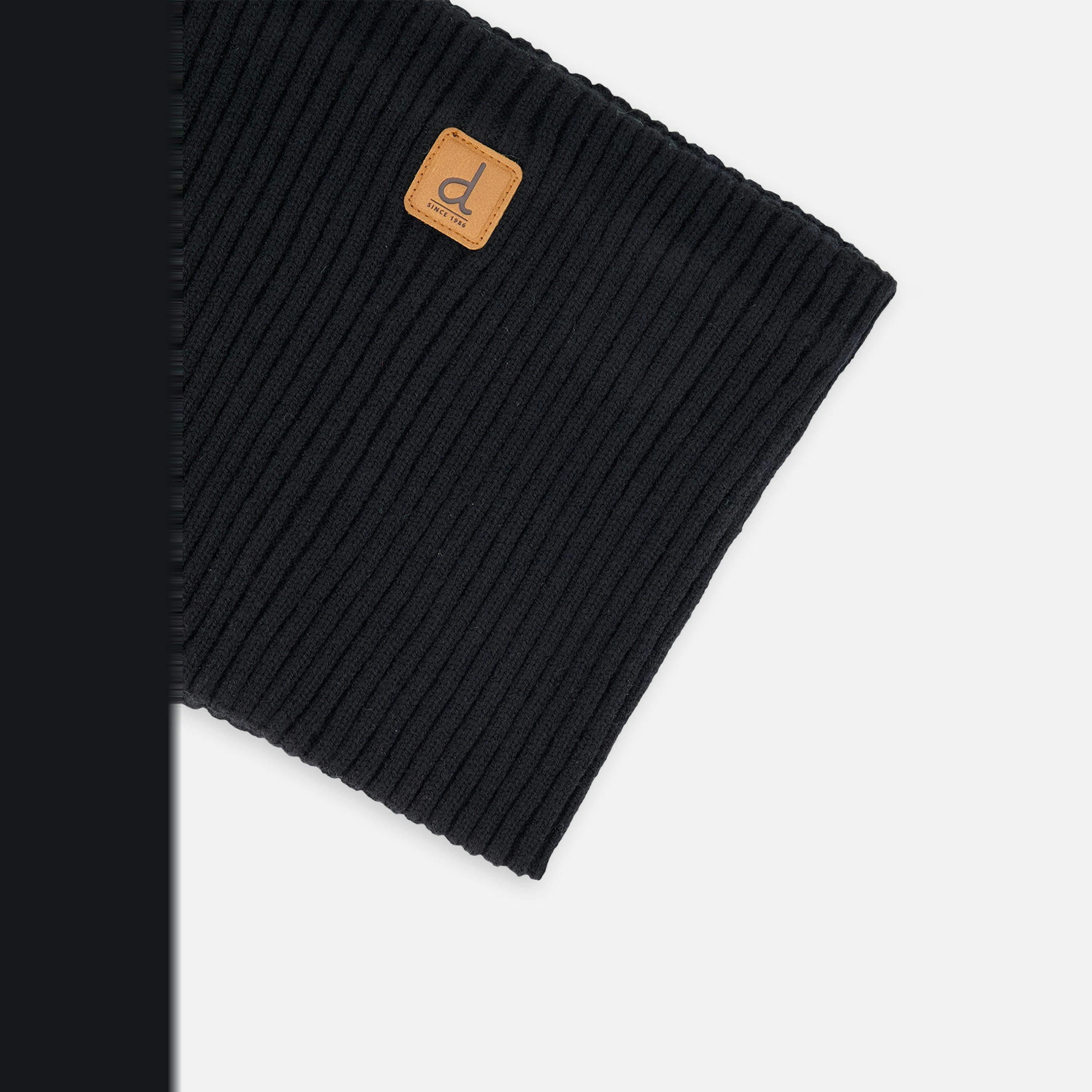 Ribbed Knit Neckwarmer Black , view 2 of 2
