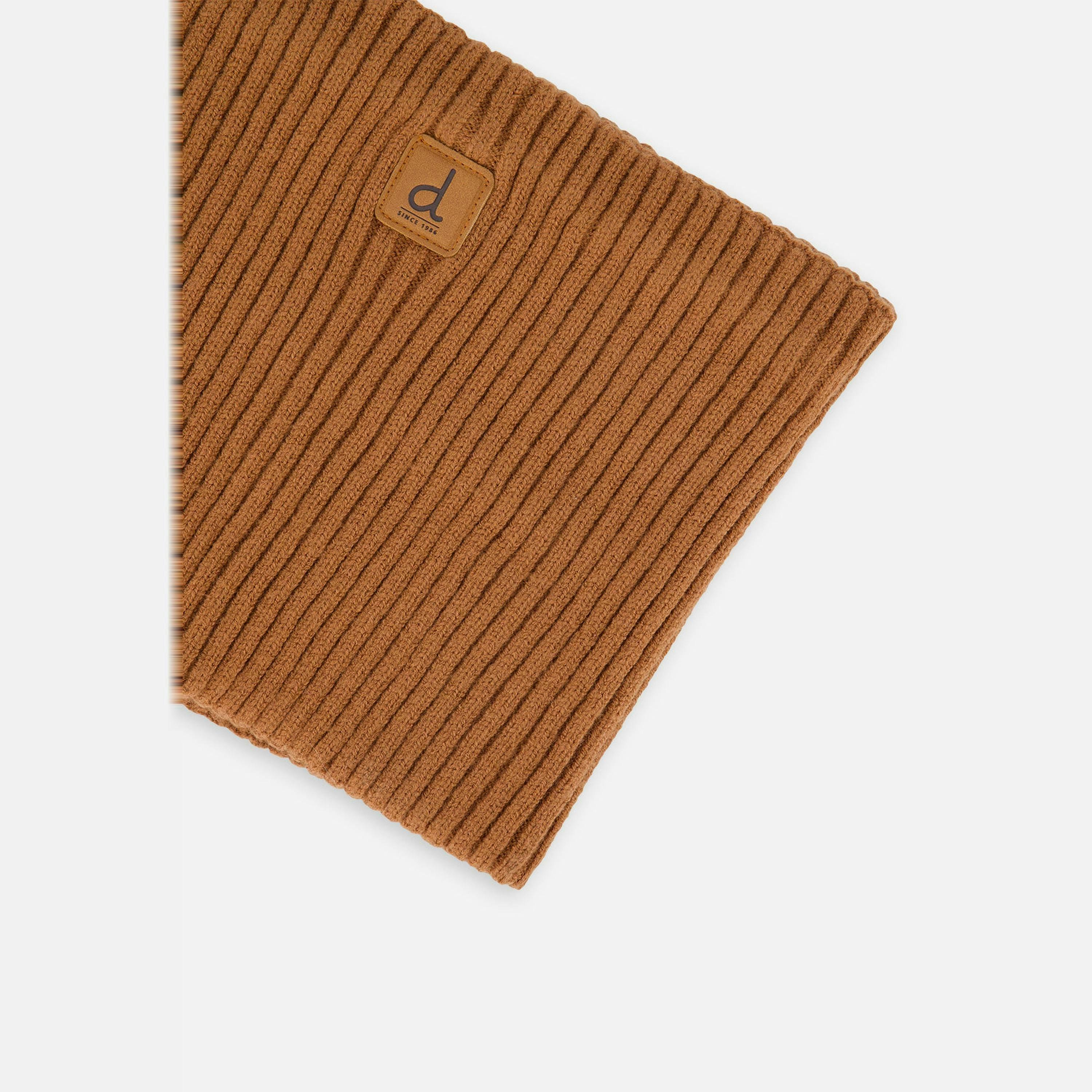Baby Ribbed Knit Neckwarmer Brown Sugar , view 2 of 2