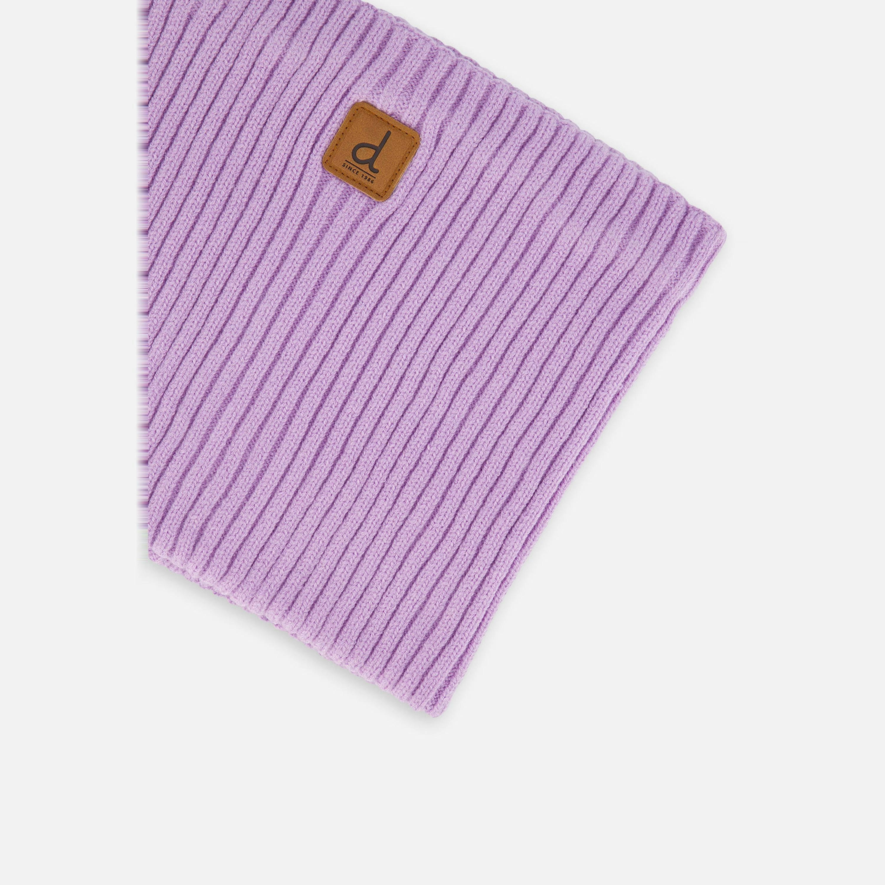 Baby Ribbed Knit Neckwarmer Lavender , view 2 of 2