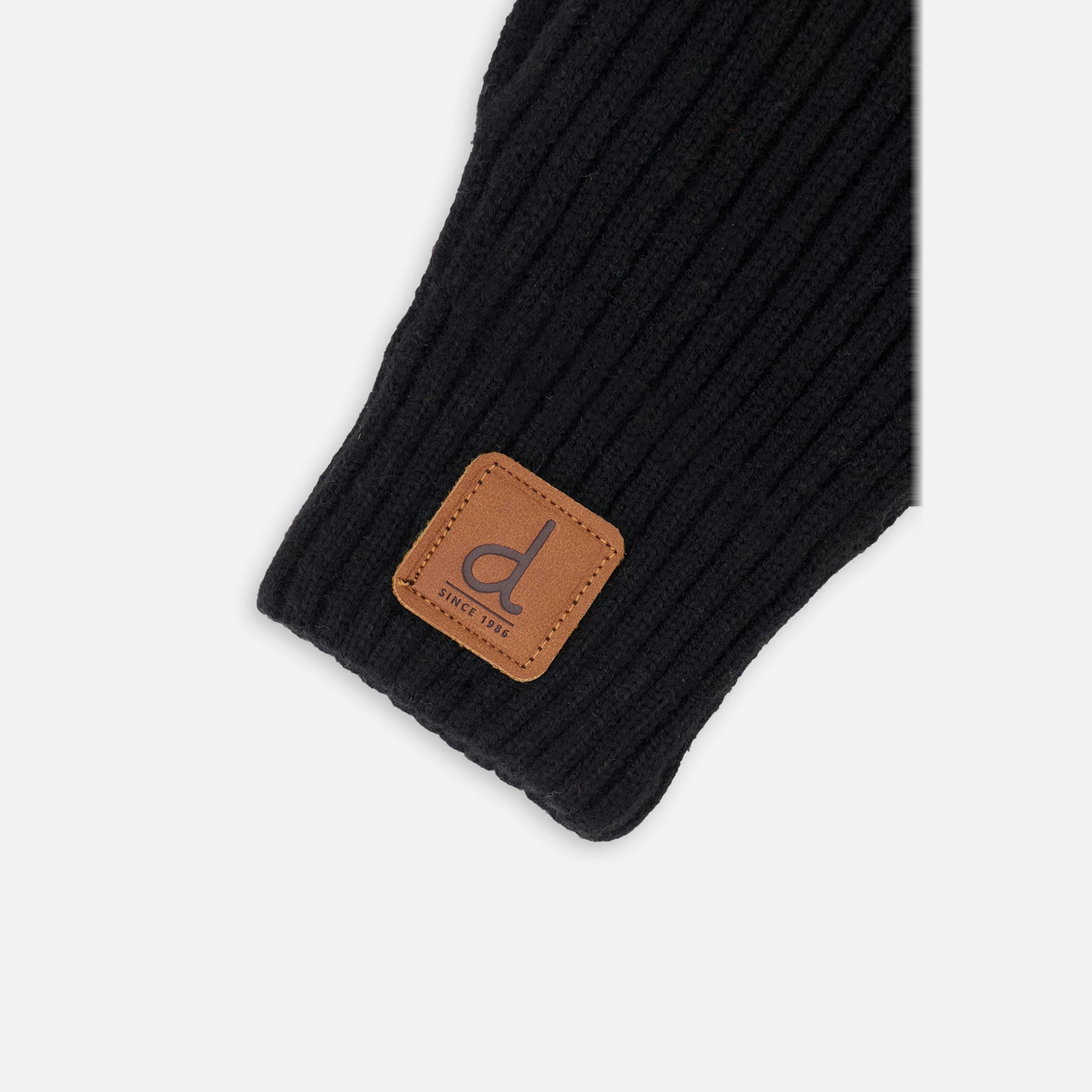 Knit Mittens Black , view 2 of 2