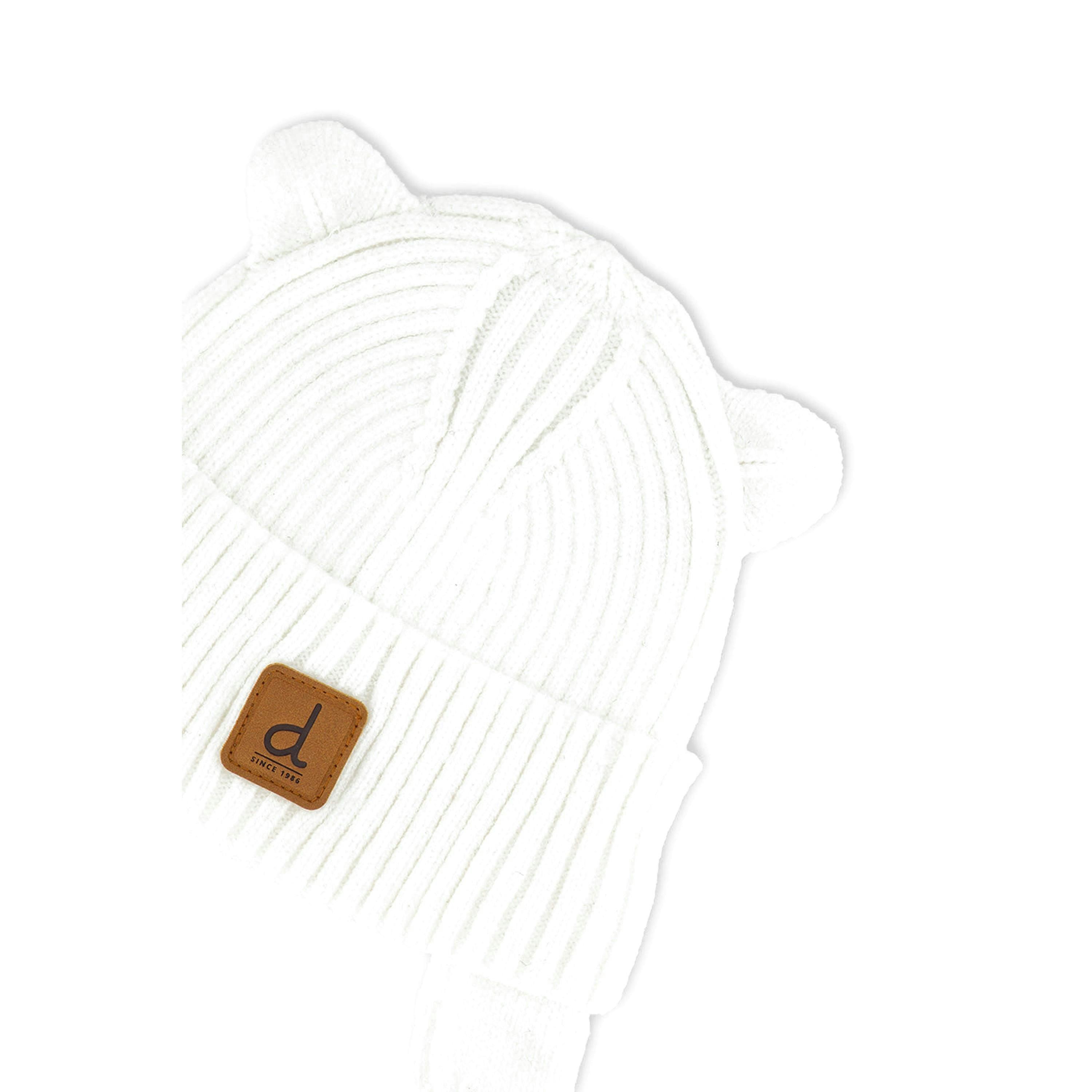 Baby Knit Hat With Strings Off-White , view 3 of 3