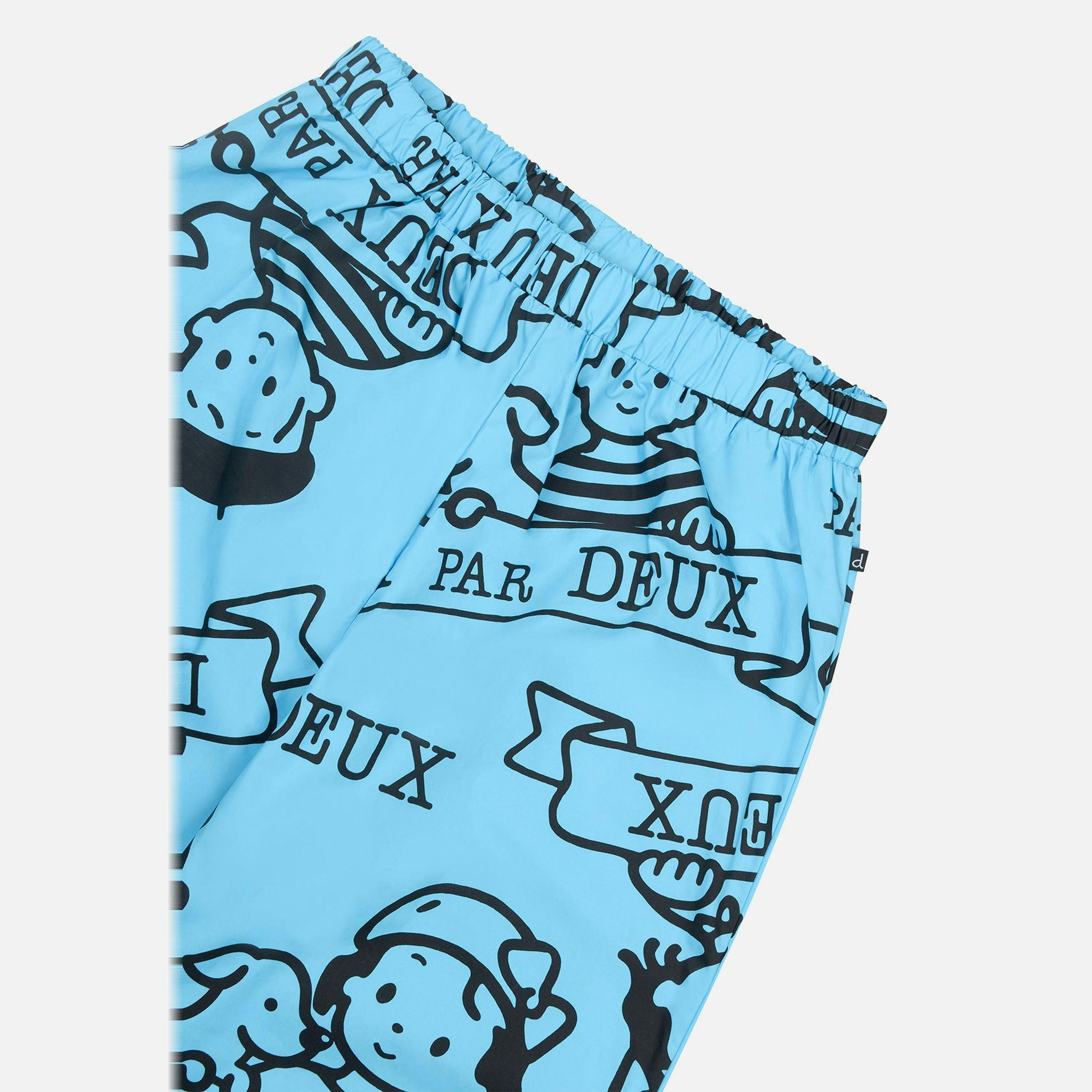 40th Anniversary Adult Printed Poplin Pant Sky Blue , view 4 of 4