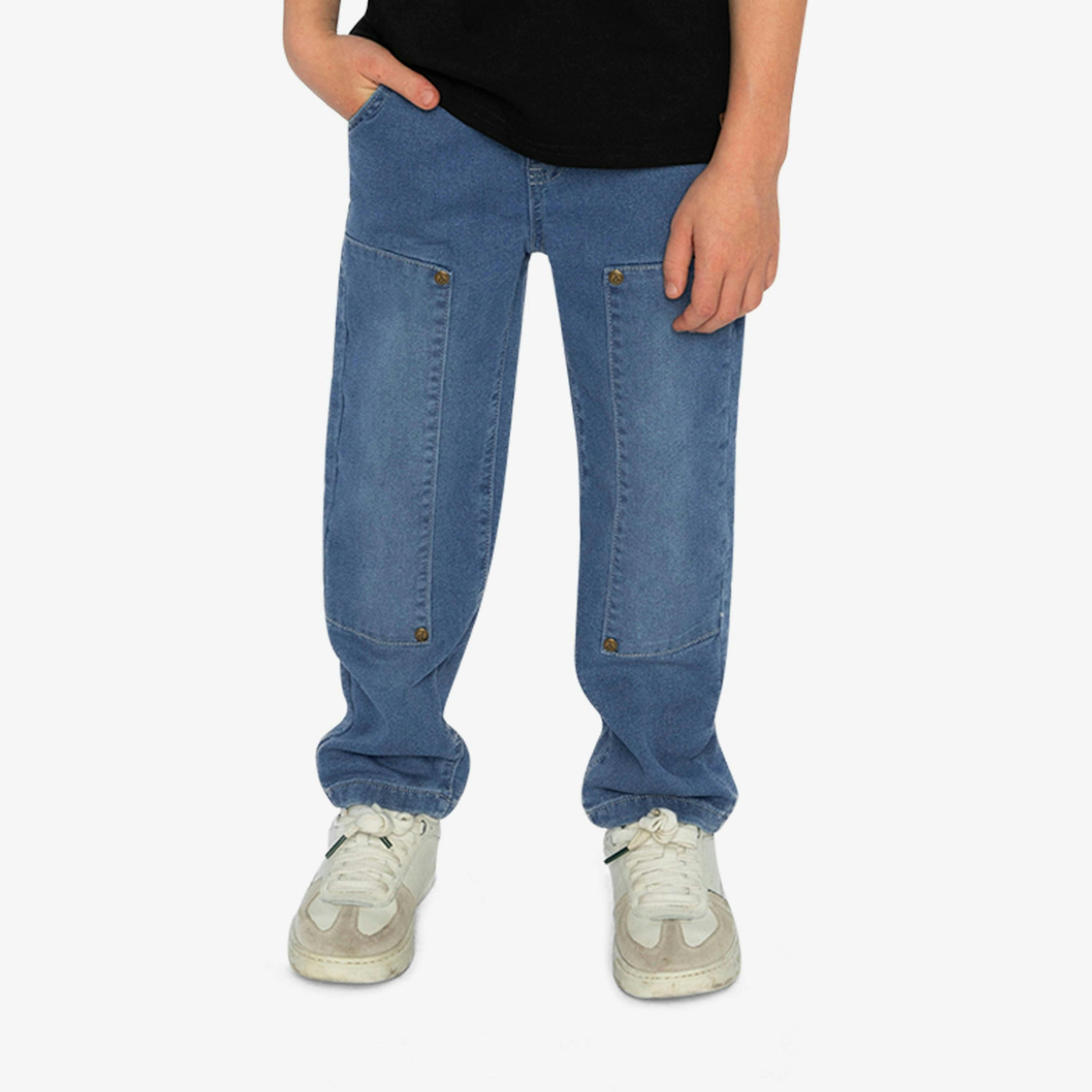 French Terry Denim Pants Light Blue , view 2 of 6
