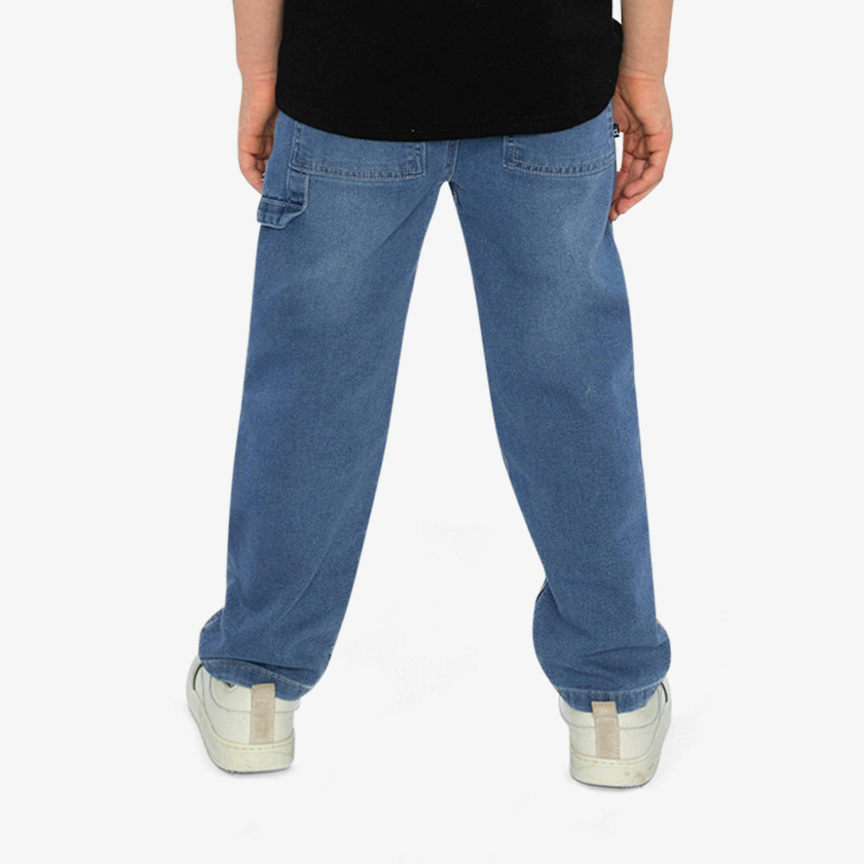 French Terry Denim Pants Light Blue , view 4 of 6
