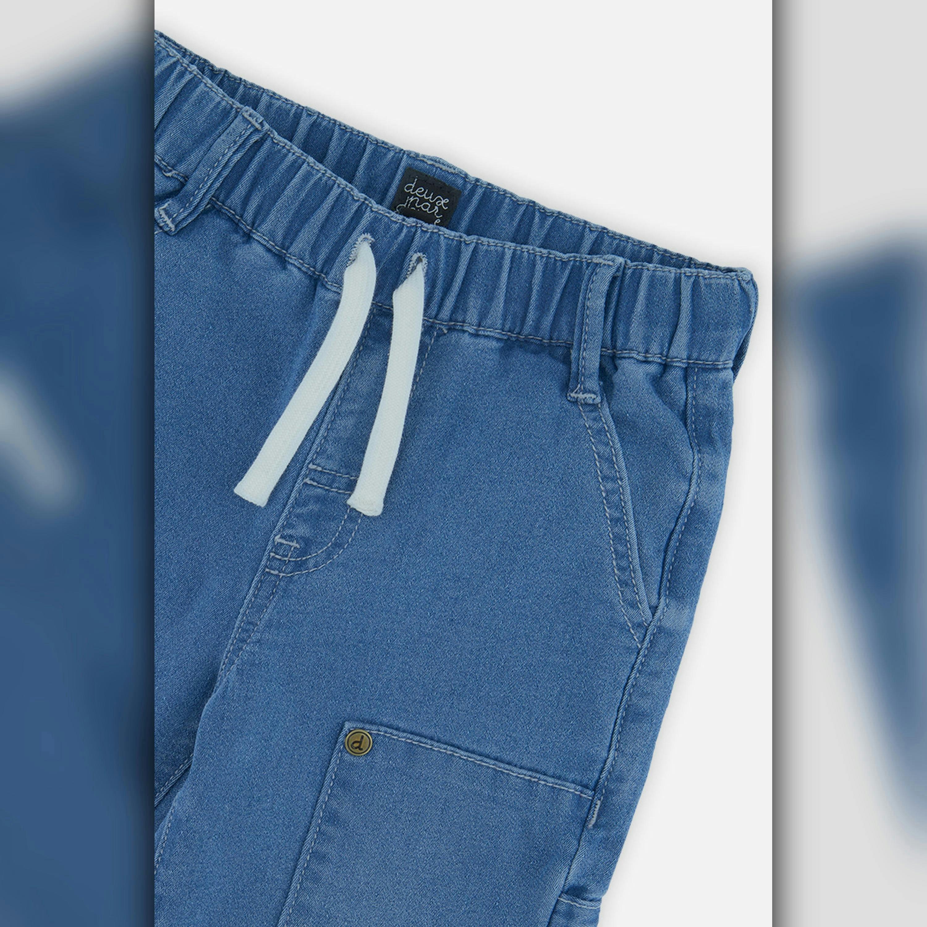 French Terry Denim Pants Light Blue , view 6 of 6