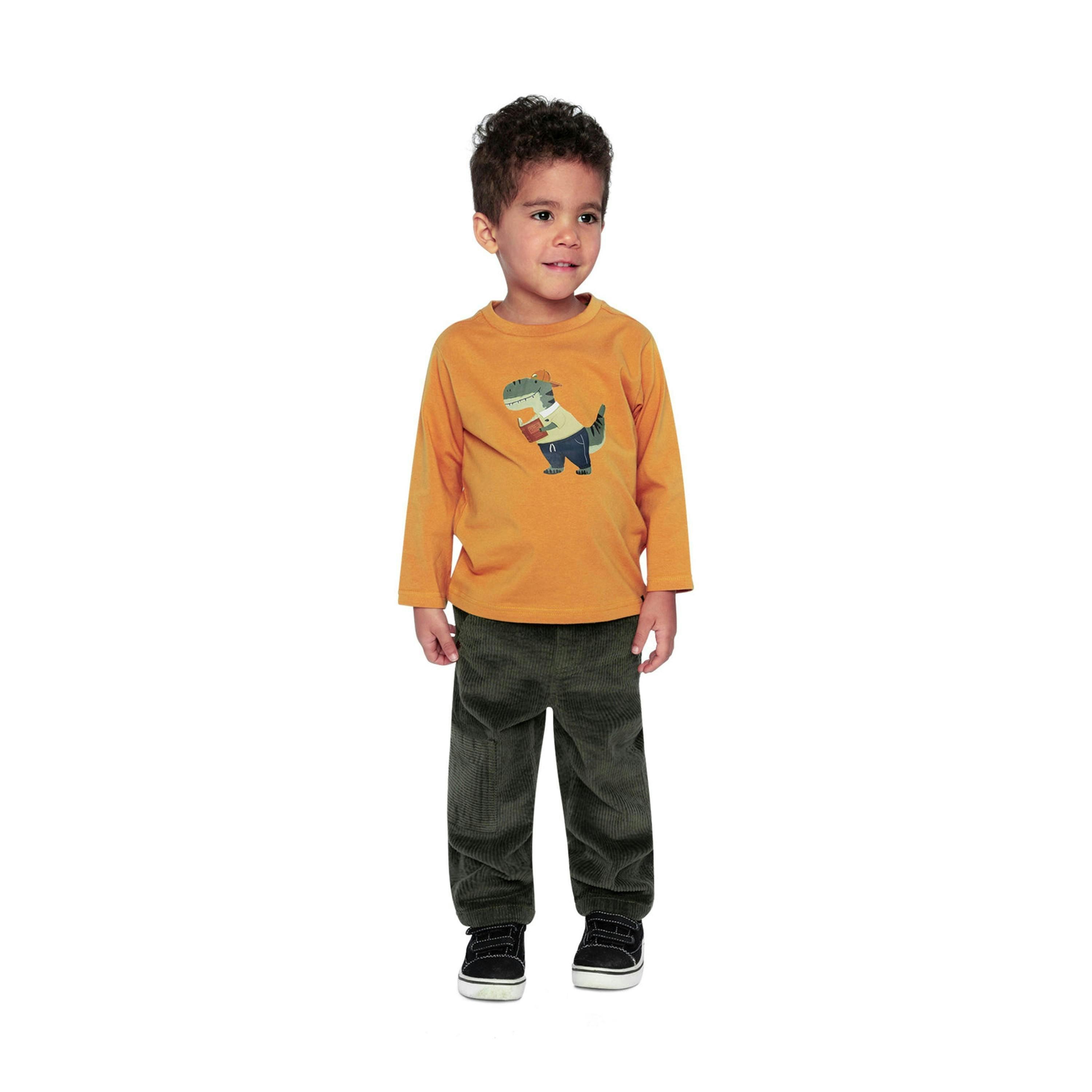 Stretch Corduroy Pants With Cargo Pocket Dark Grey , view 4 of 5