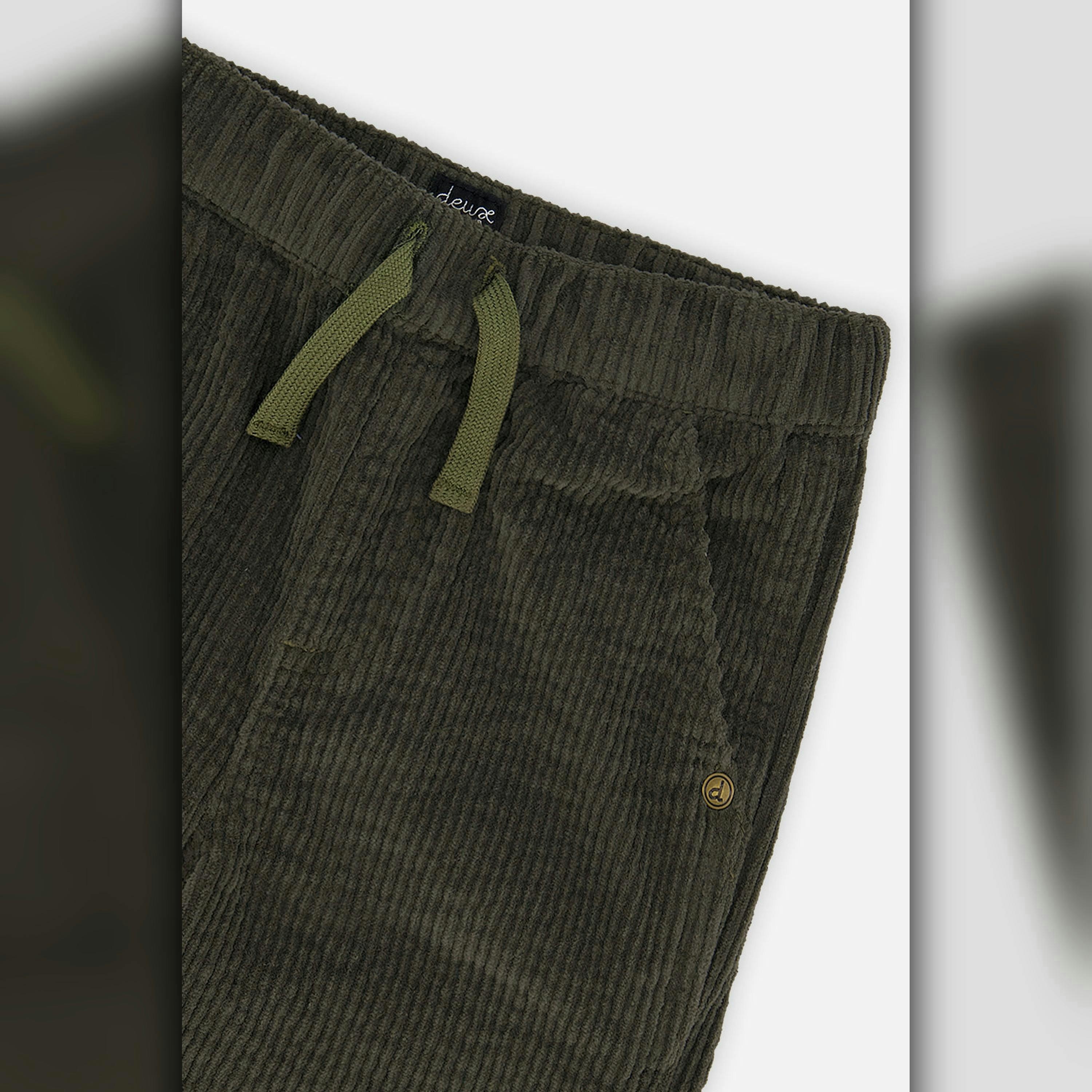 Stretch Corduroy Pants With Cargo Pocket Dark Grey , view 5 of 5