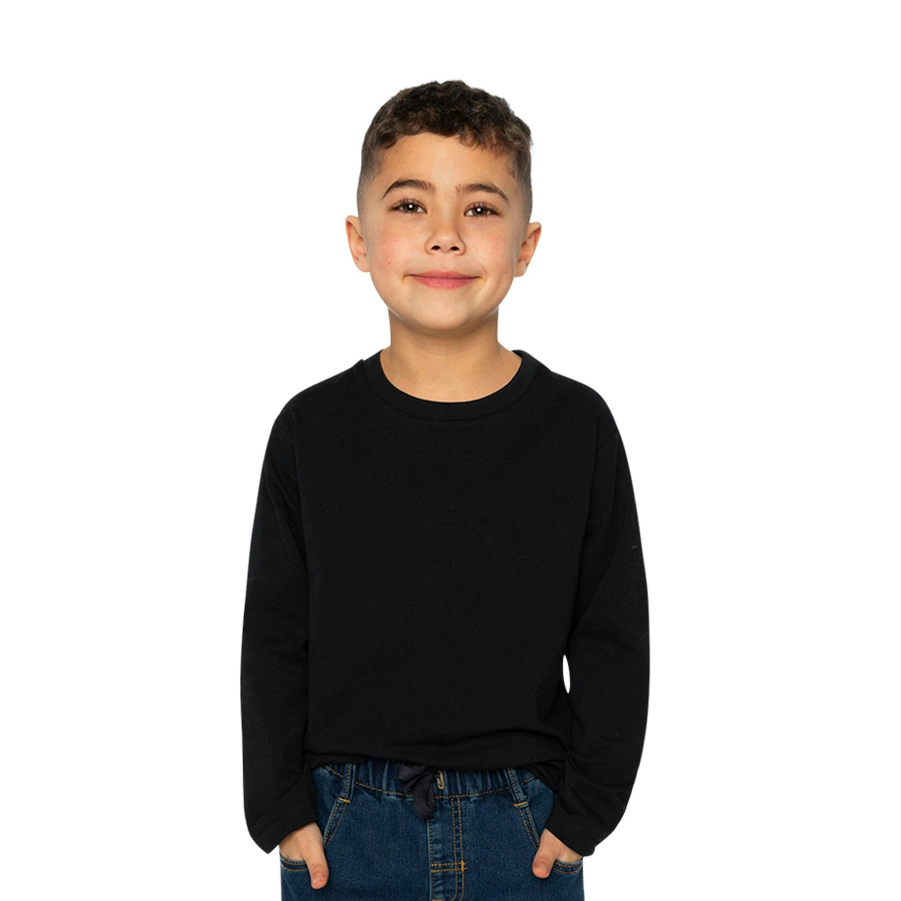 Organic Cotton Long Sleeve T-Shirt Black , view 2 of 5
