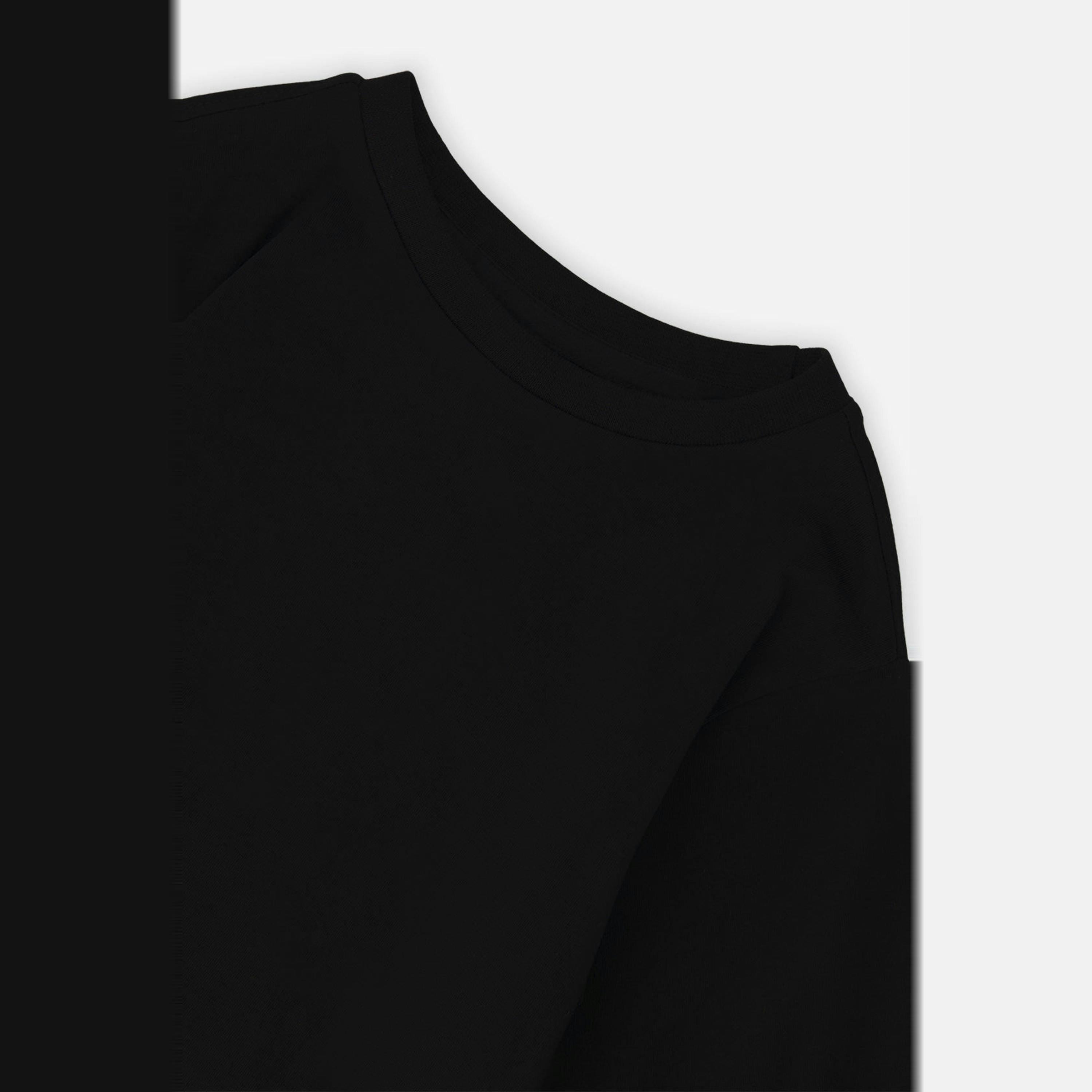 Organic Cotton Long Sleeve T-Shirt Black , view 5 of 5