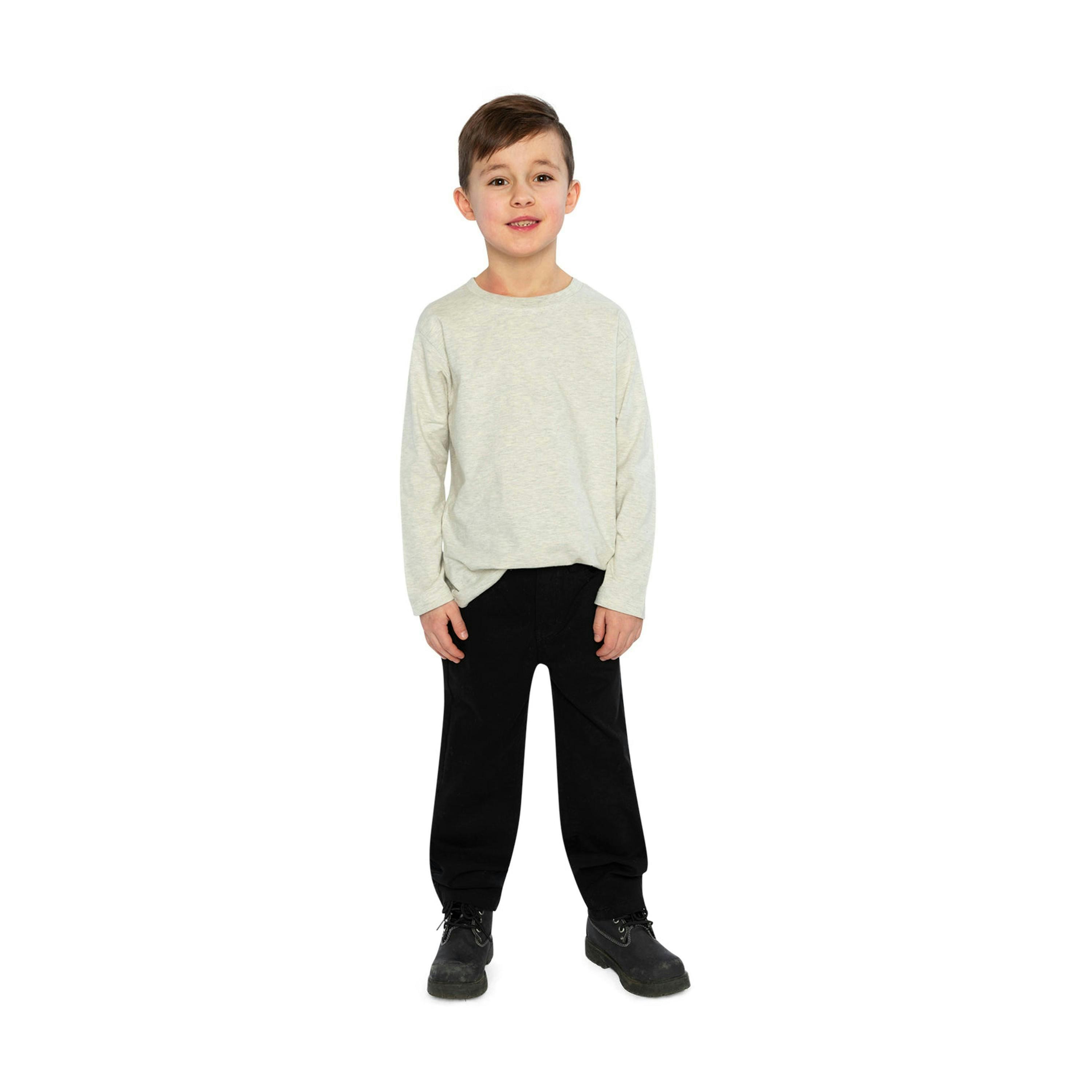 Organic Cotton Long Sleeve T-Shirt Heather Grey , view 4 of 5