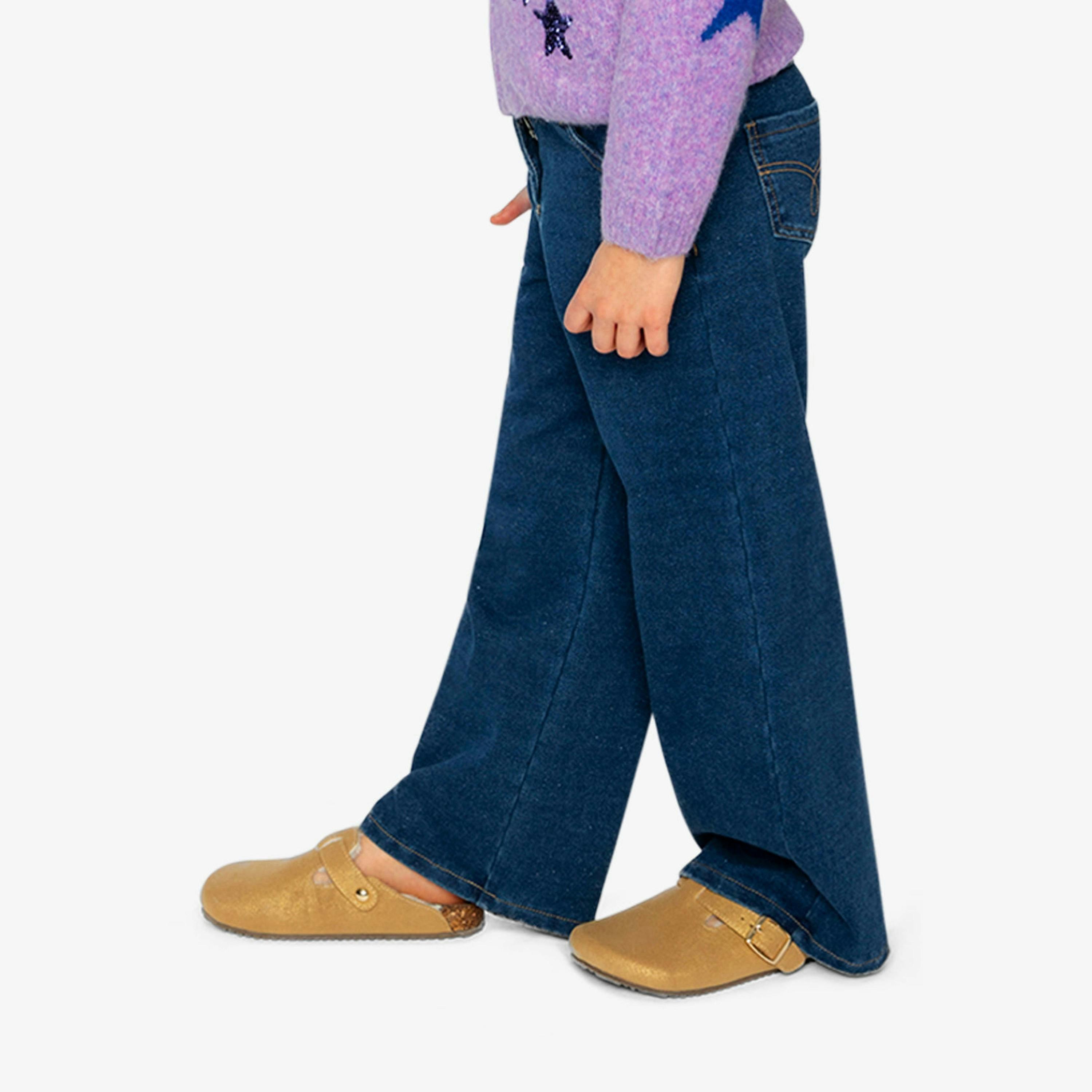 Jeggings With Lurex Navy Blue Denim , view 3 of 6