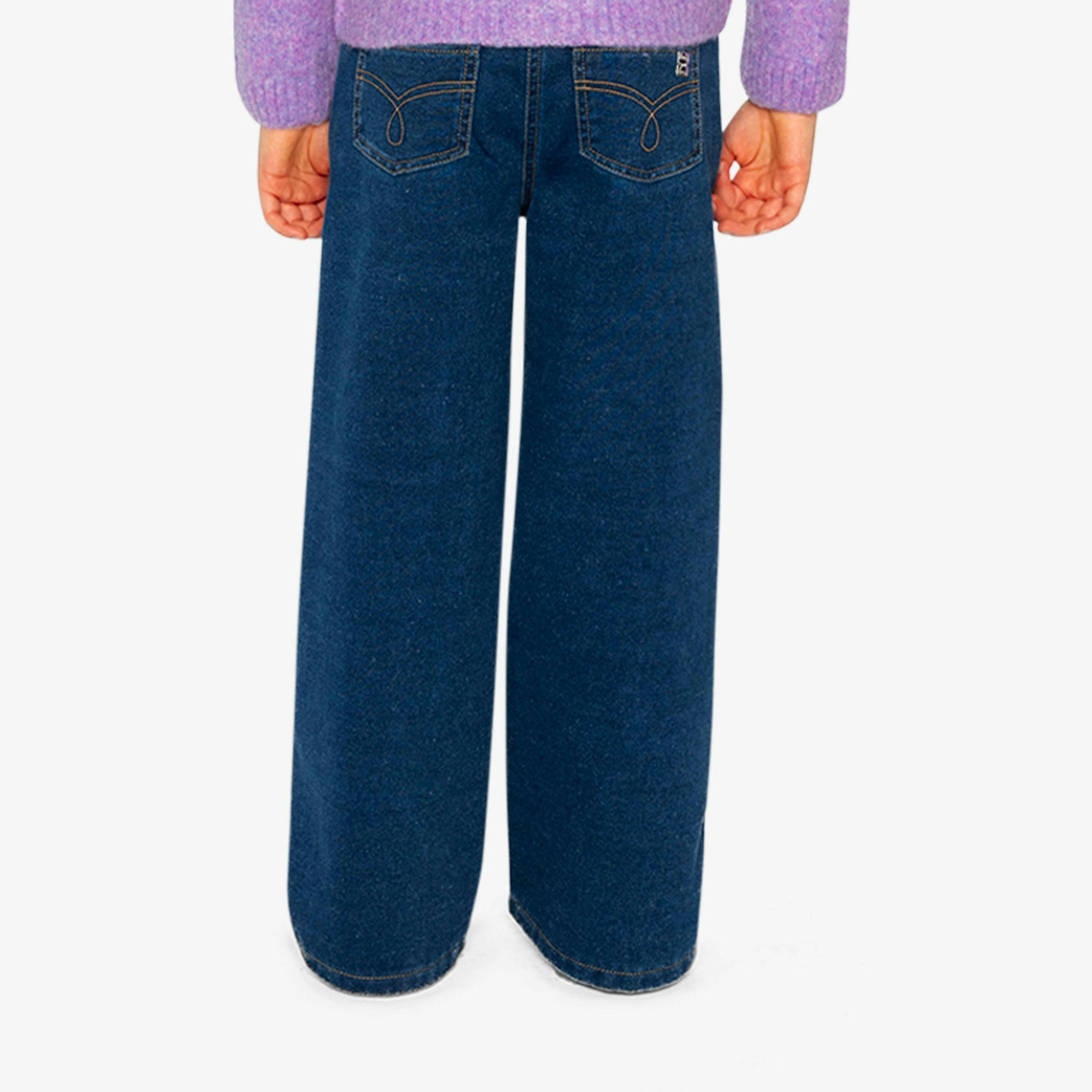 Jeggings With Lurex Navy Blue Denim , view 4 of 6