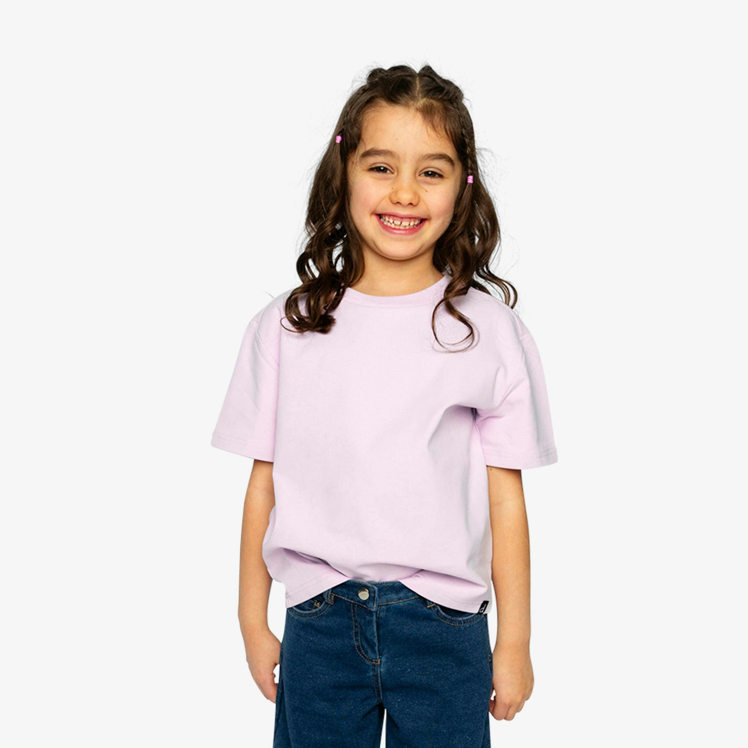 Heavy Jersey Wide Short Sleeve T-Shirt Mauve , view 2 of 6