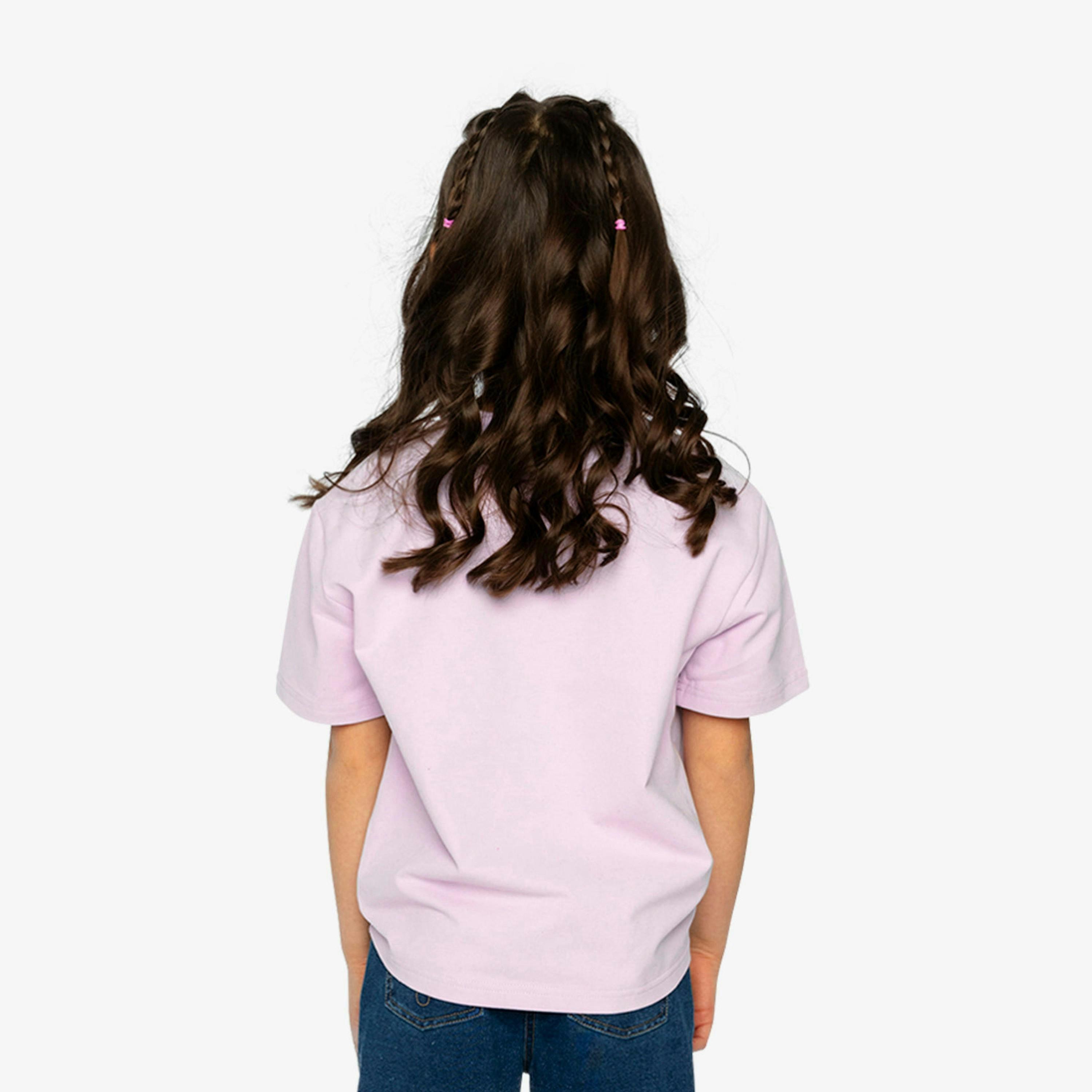 Heavy Jersey Wide Short Sleeve T-Shirt Mauve , view 4 of 6