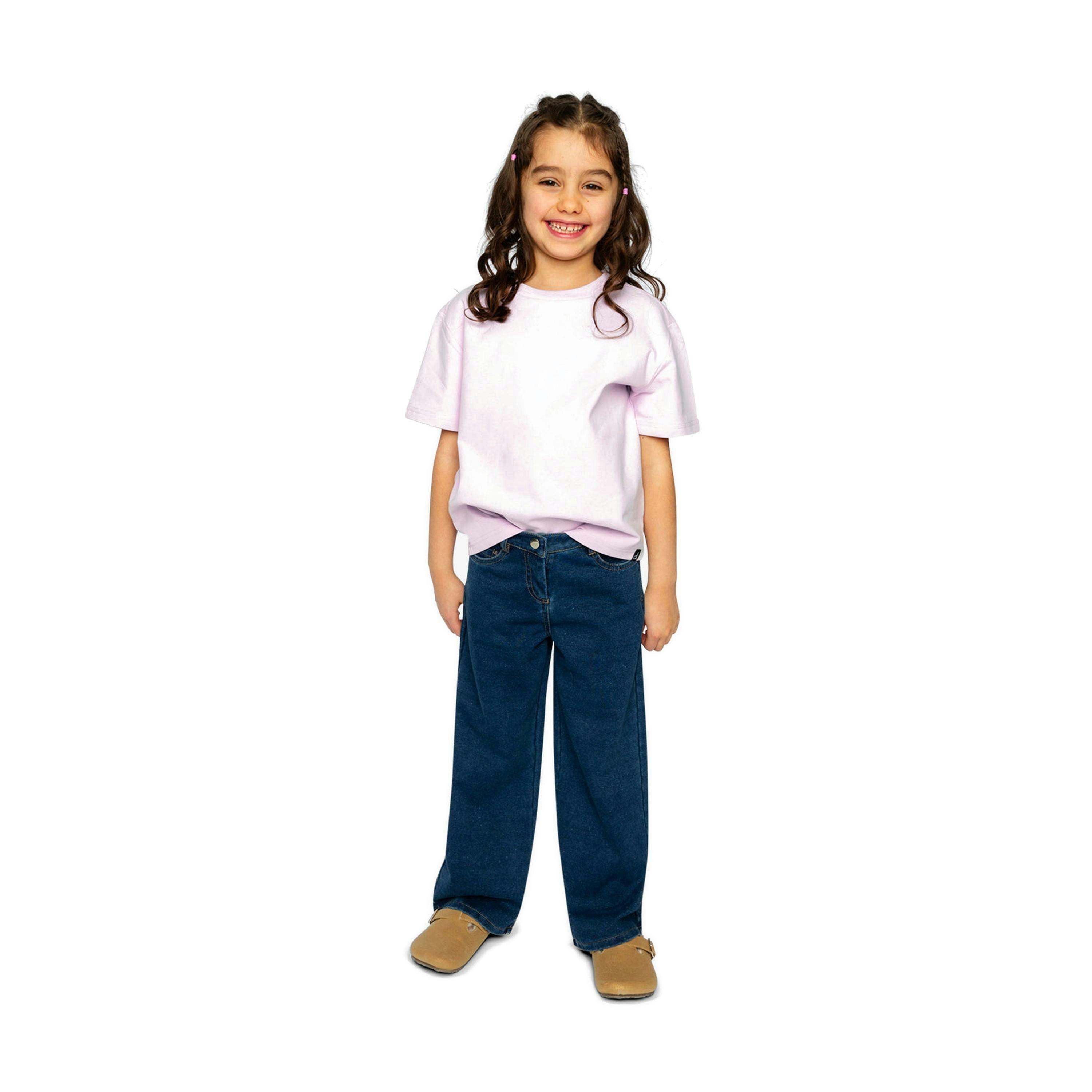 Heavy Jersey Wide Short Sleeve T-Shirt Mauve , view 5 of 6