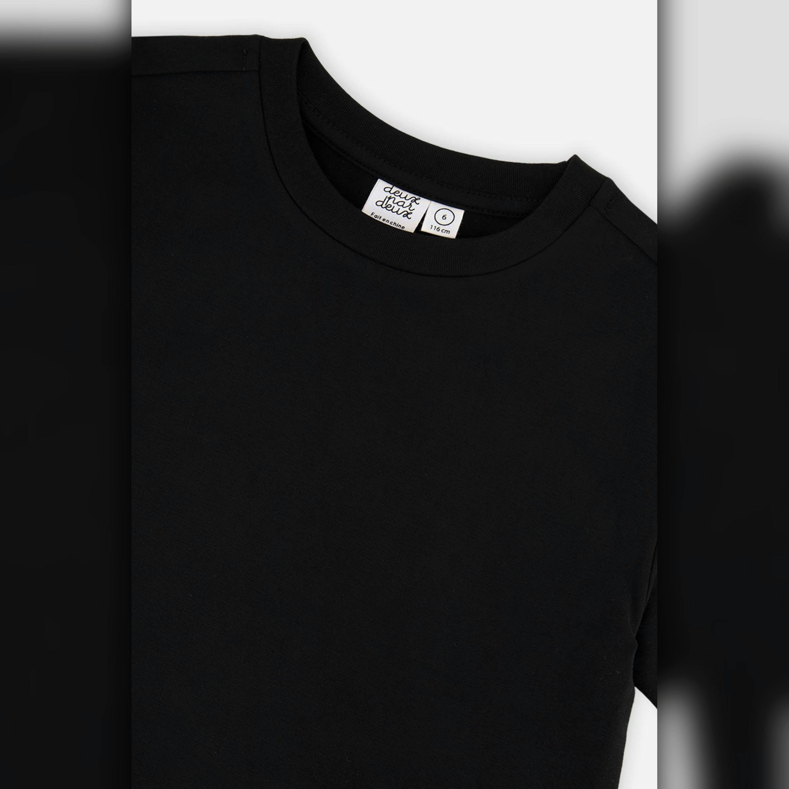 Heavy Jersey Wide Short Sleeve T-Shirt Black , view 6 of 6