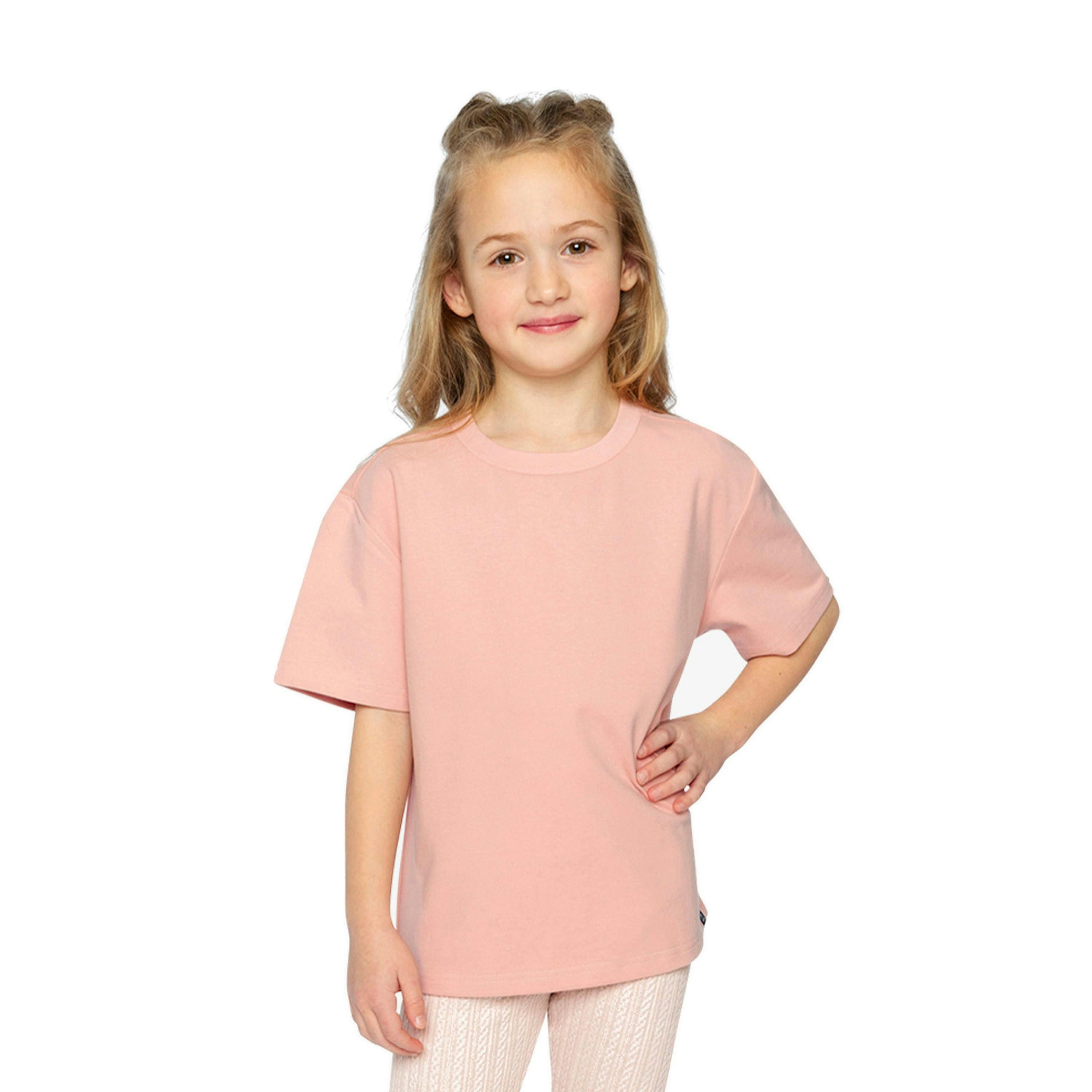 Heavy Jersey Wide Short Sleeve T-Shirt Pink , view 2 of 6