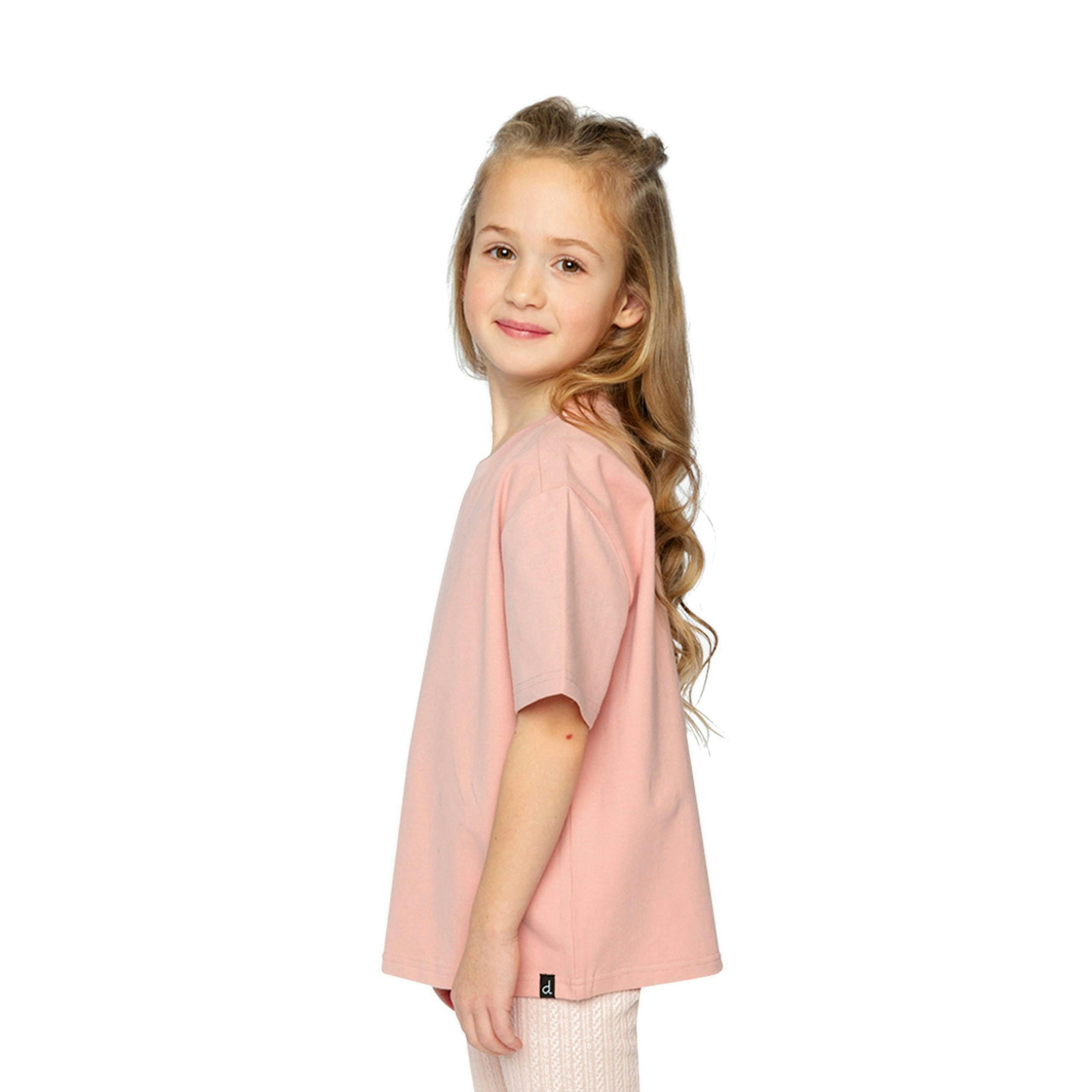 Heavy Jersey Wide Short Sleeve T-Shirt Pink , view 3 of 6