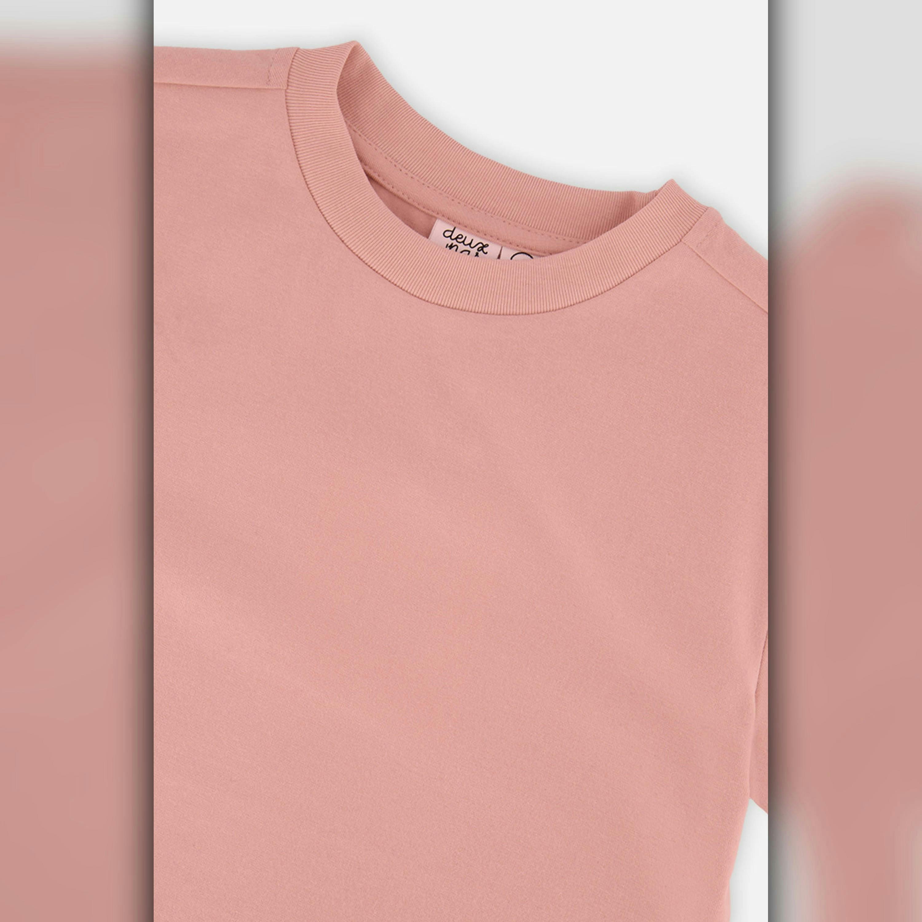 Heavy Jersey Wide Short Sleeve T-Shirt Pink , view 6 of 6