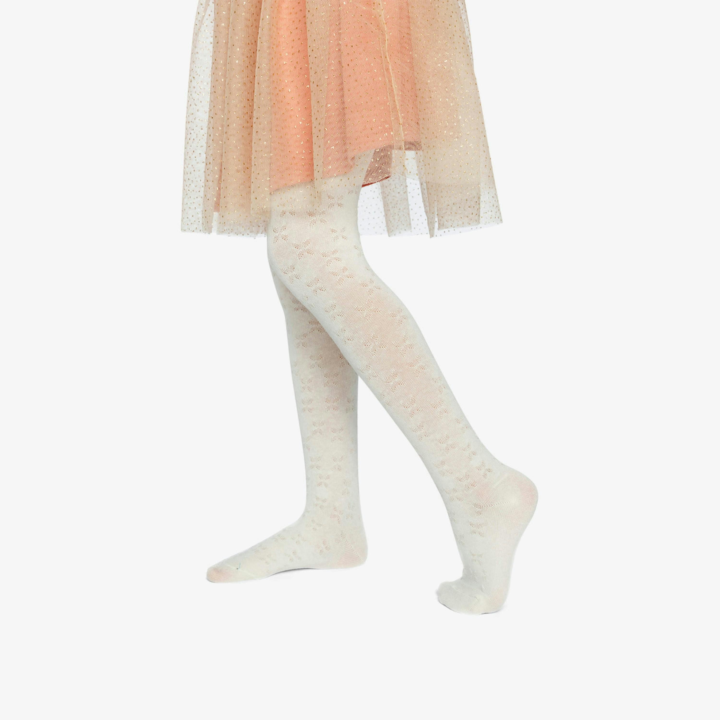 Knit Textured Tights Off-White , view 2 of 4