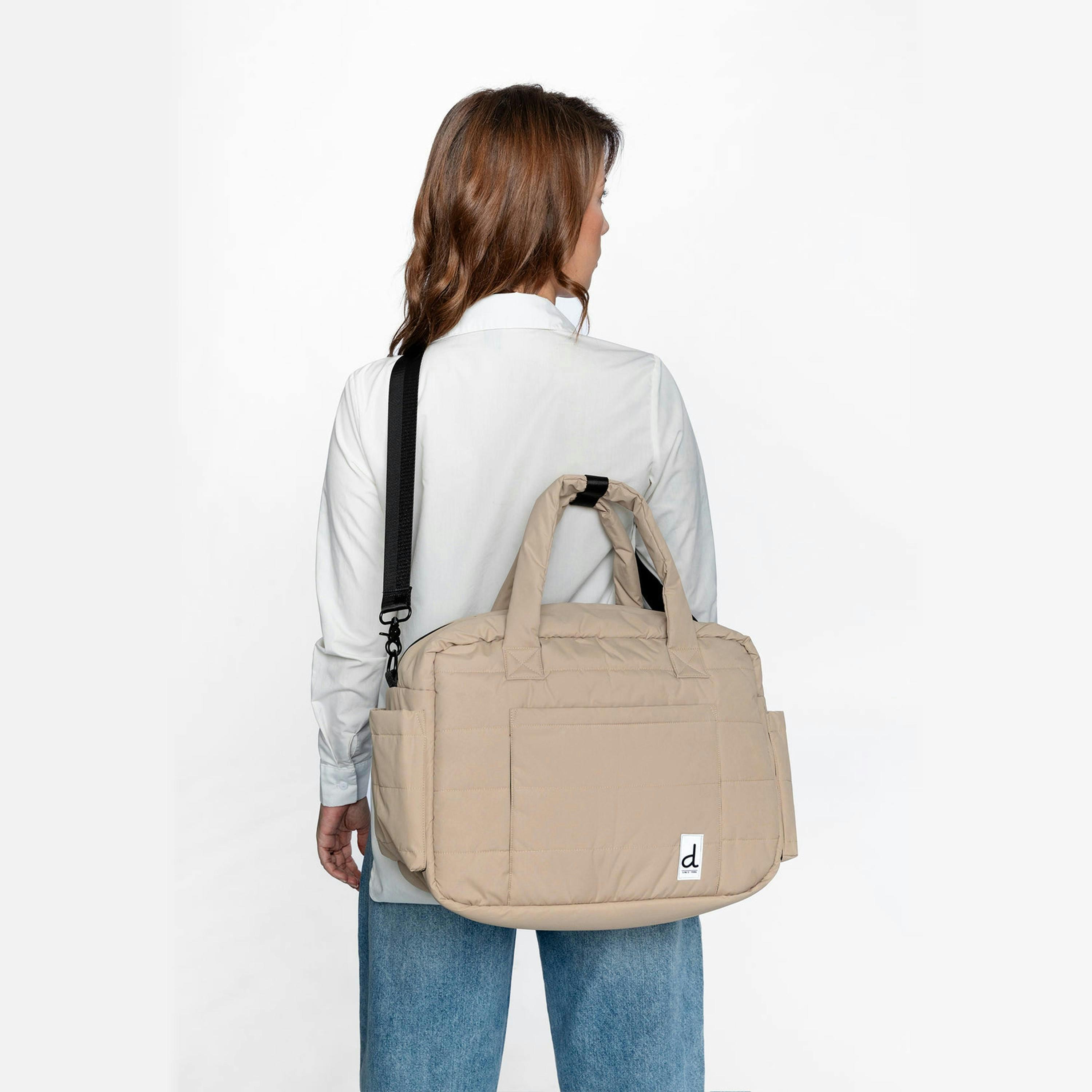 Diaper Bag With Changing Mat Beige , view 2 of 6