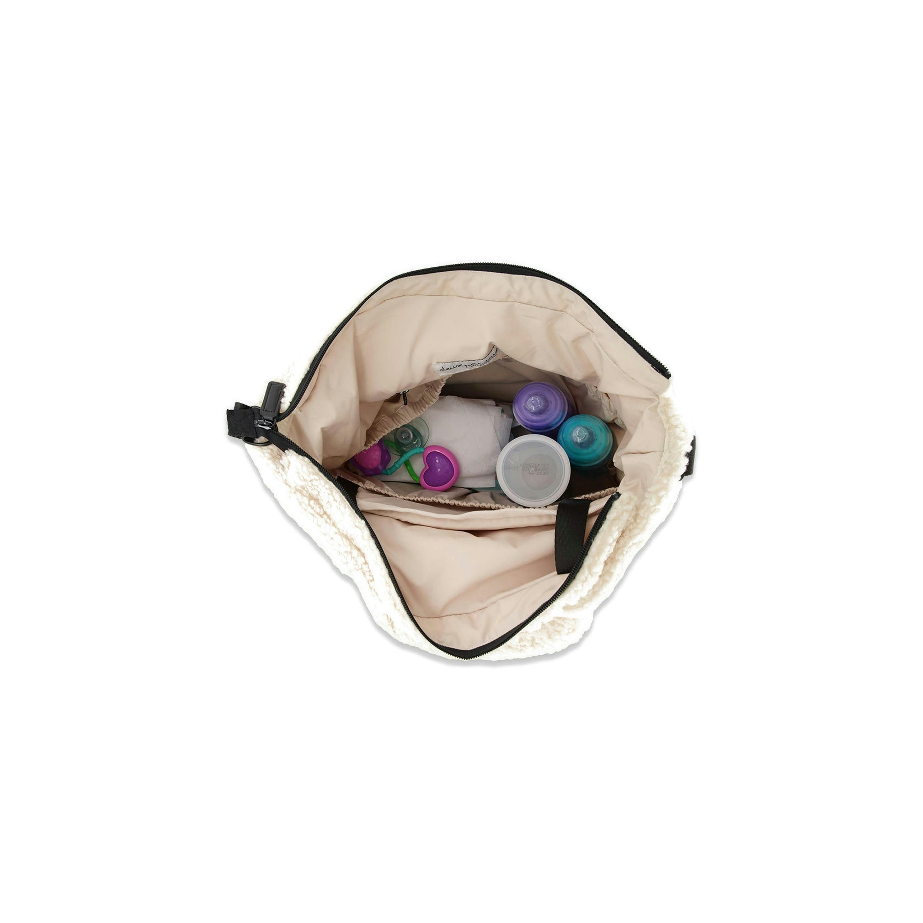 Diaper Bag Off-White With Changing Mat , view 6 of 6