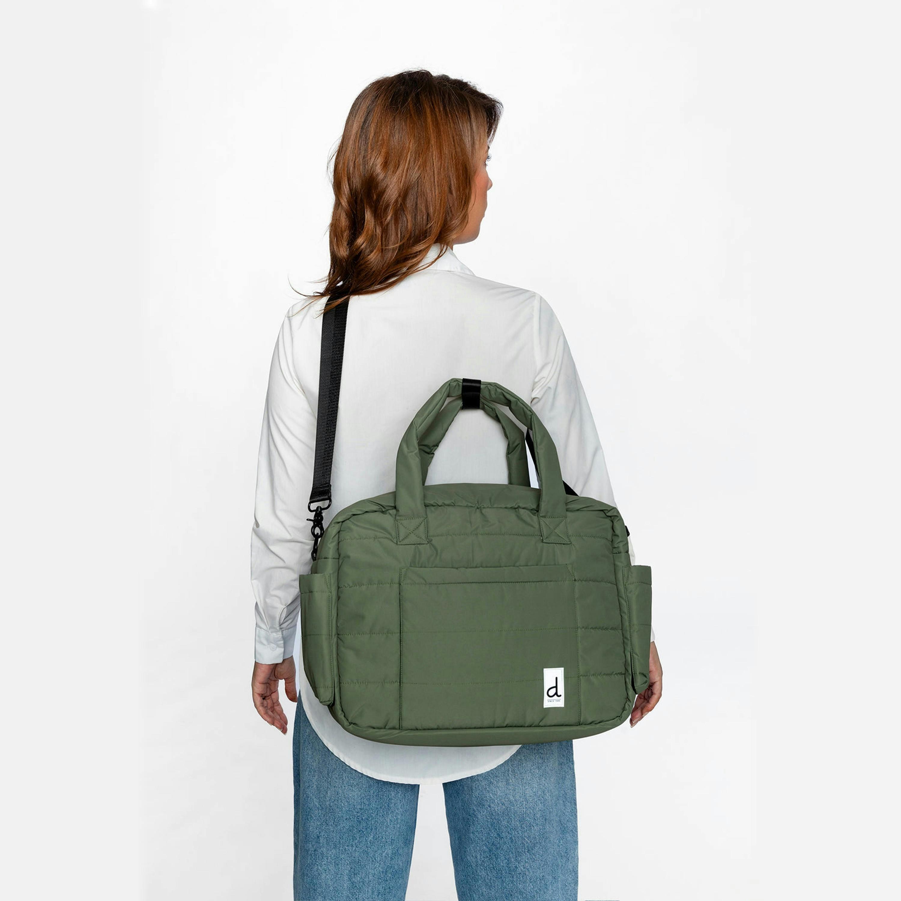Diaper Bag With Changing Mat Olive Green , view 2 of 6