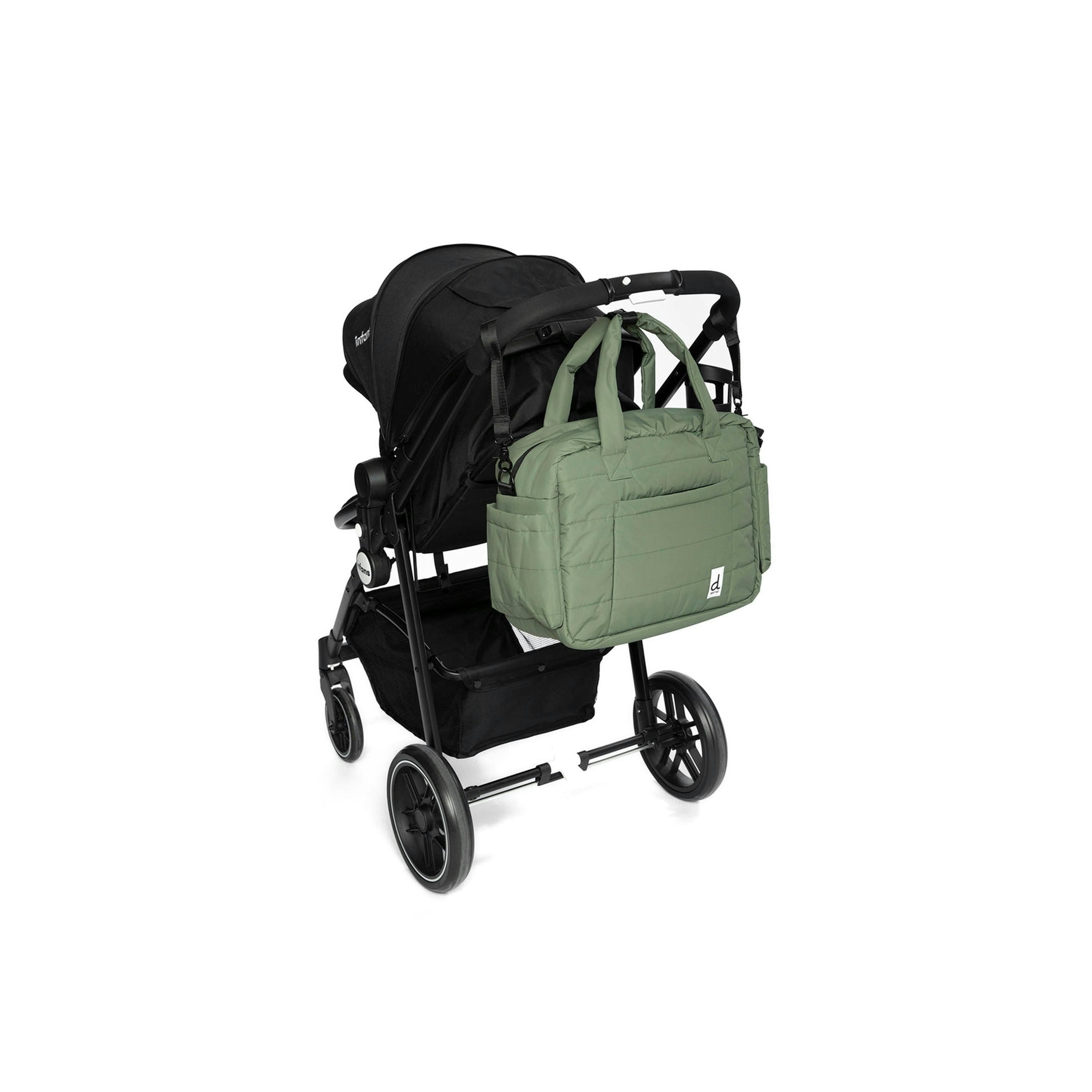 Diaper Bag With Changing Mat Olive Green , view 3 of 6