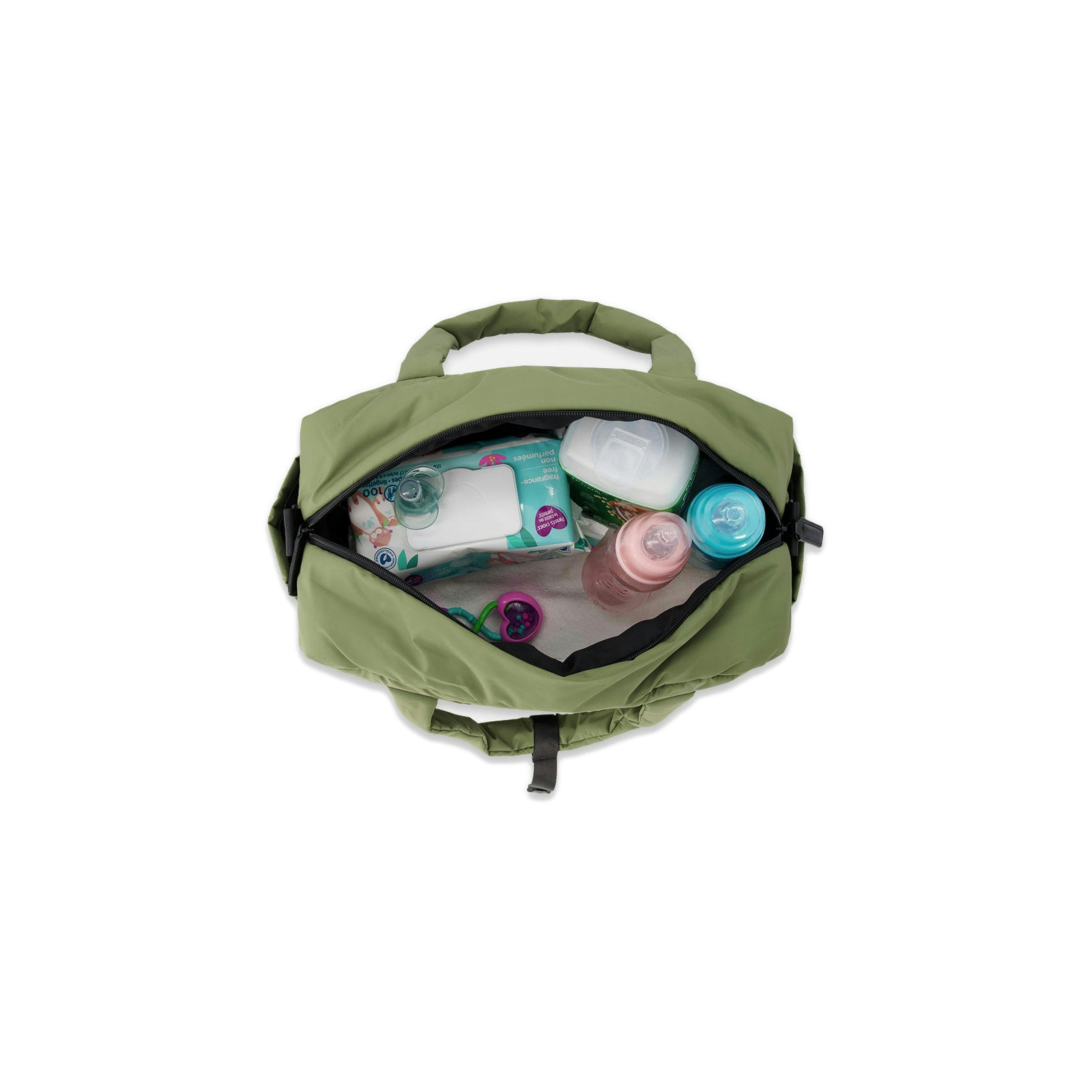Diaper Bag With Changing Mat Olive Green , view 6 of 6