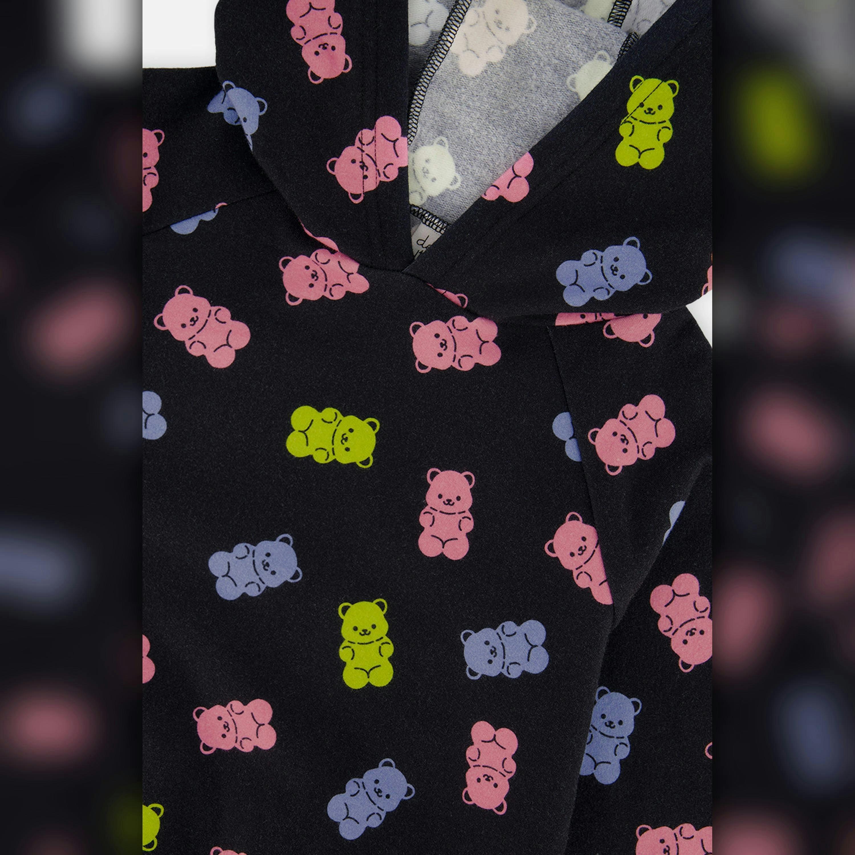 Printed Hoodie Black Printed Gummy Bears , view 2 of 2