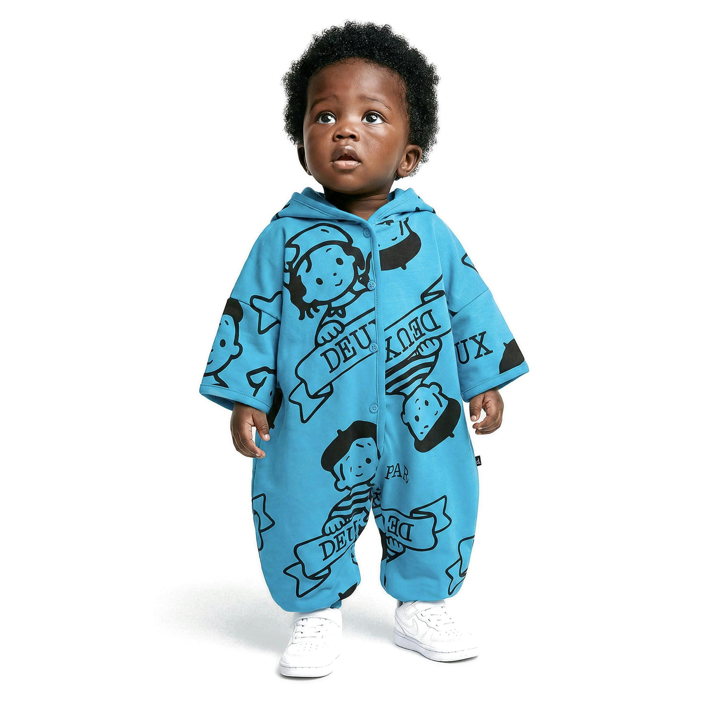 40Th Anniversary Printed Jersey One-Piece Sky Blue , view 2 of 5