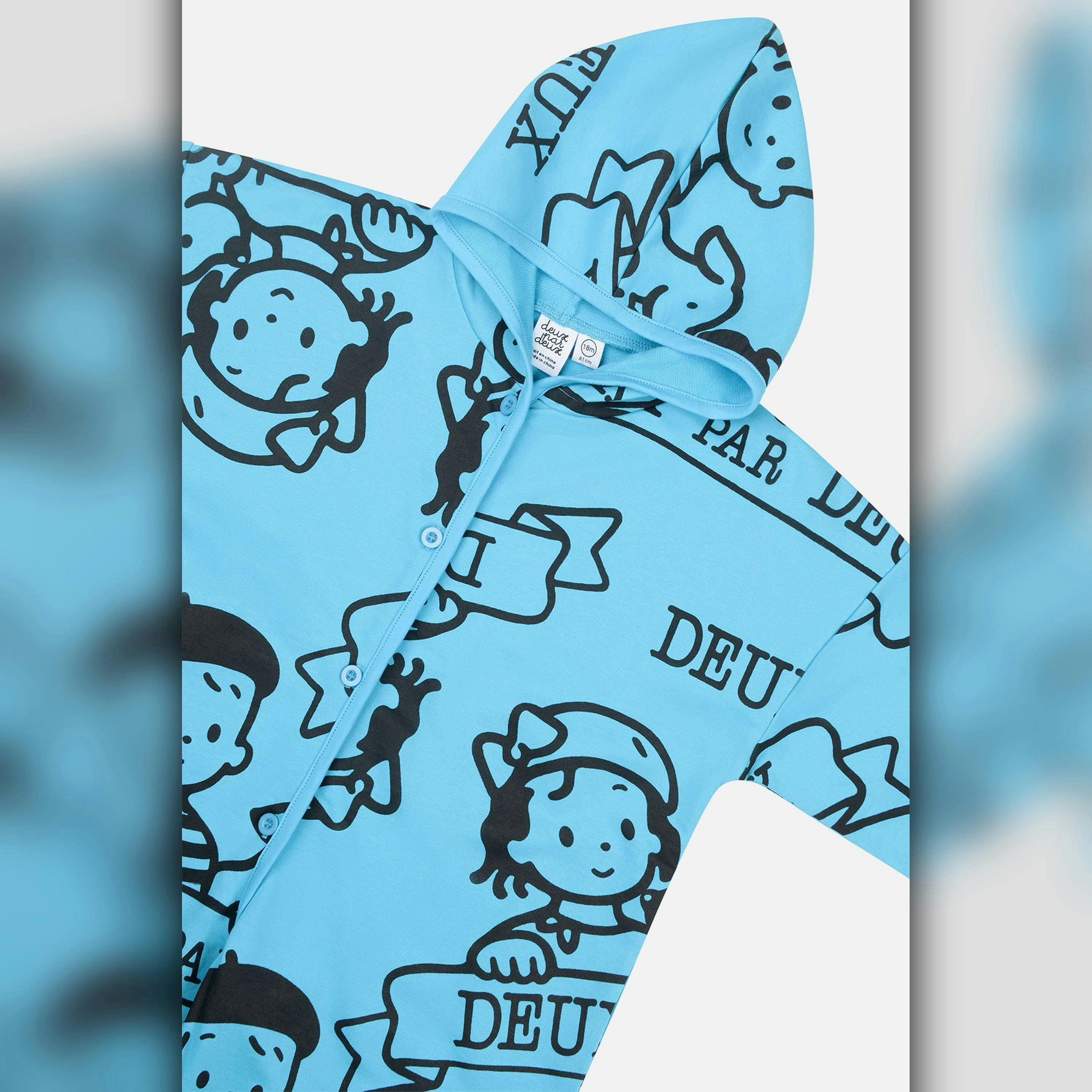 40Th Anniversary Printed Jersey One-Piece Sky Blue , view 4 of 5