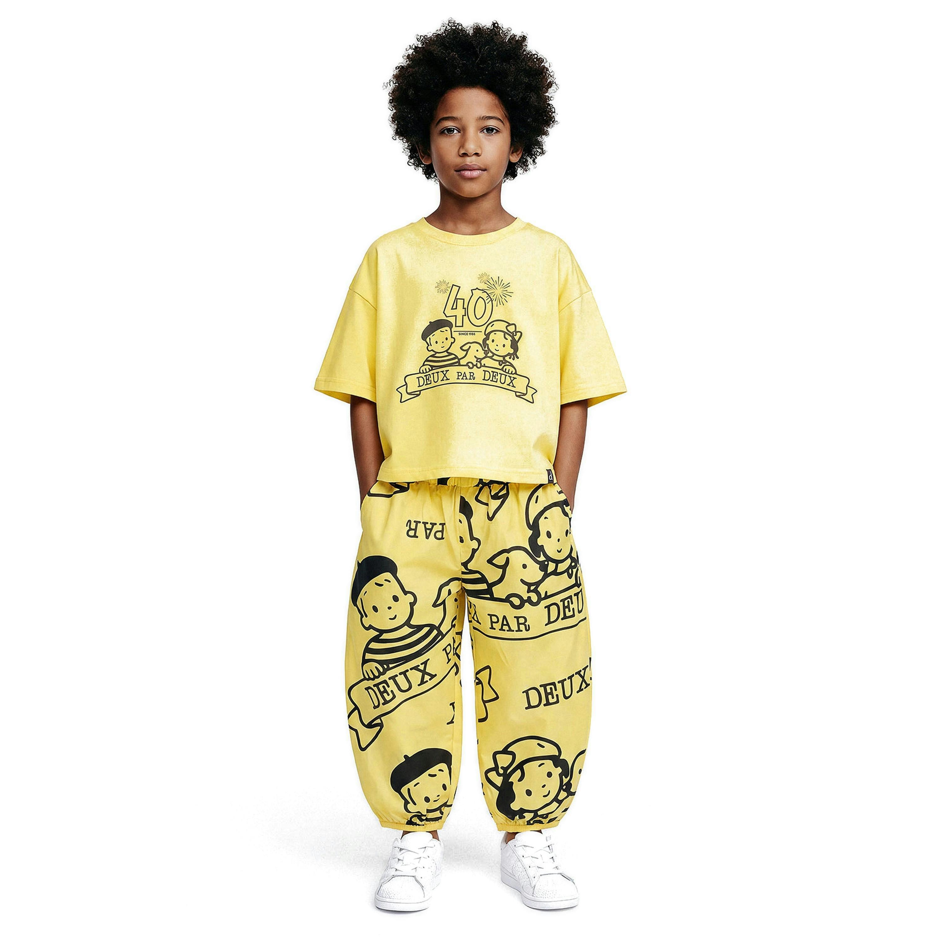 40Th Anniversary Printed Poplin Pant Honey Yellow , view 2 of 4