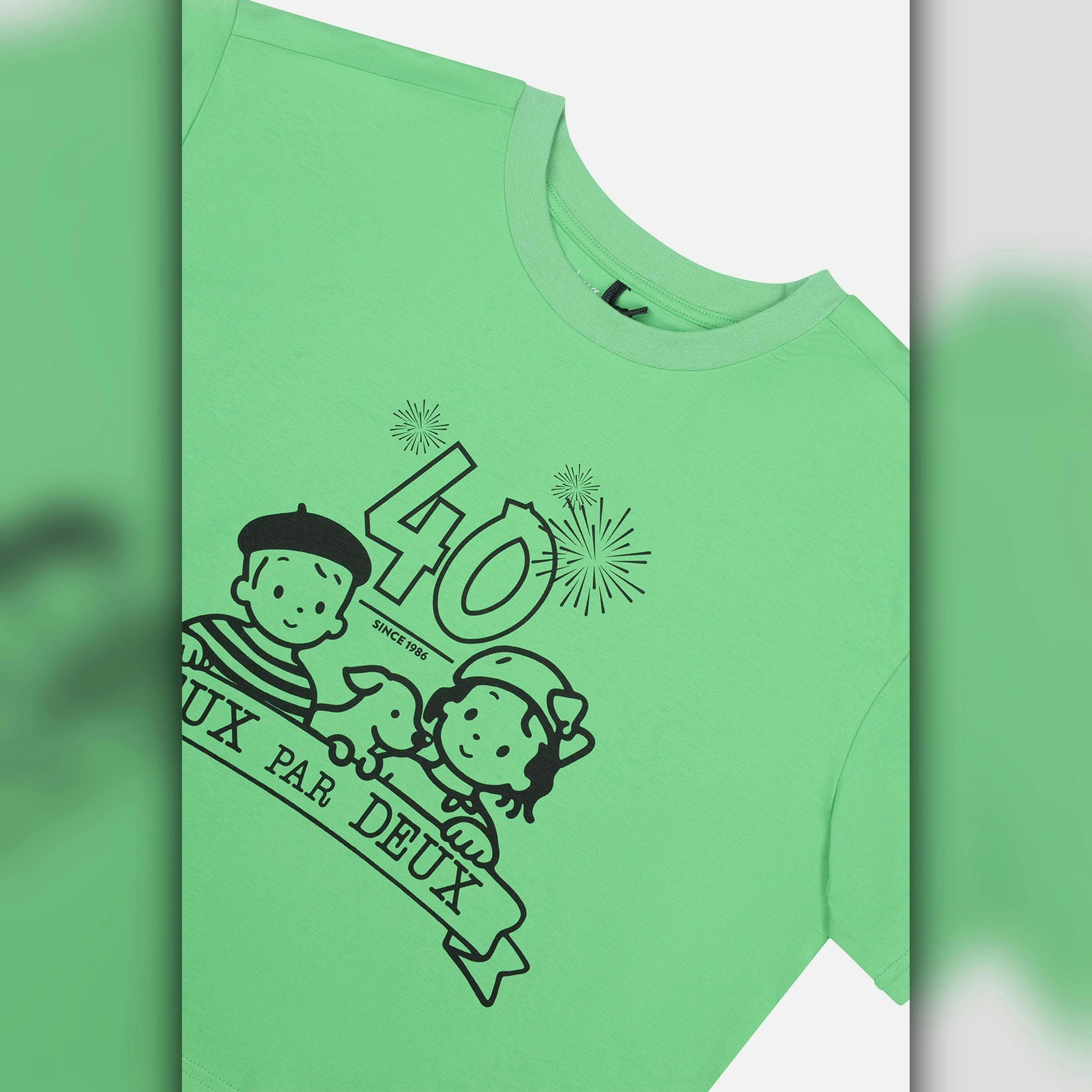Adult 40th Anniversary Graphic Boxy T-Shirt Green , view 3 of 3