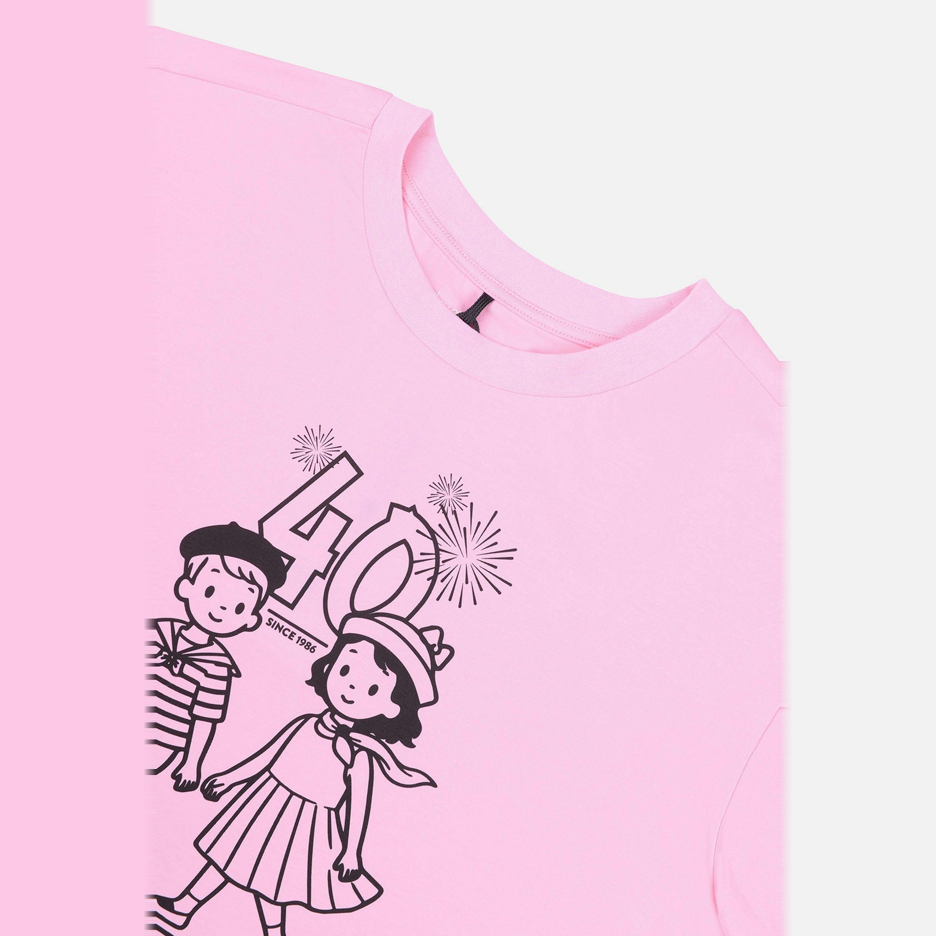 Adult 40Th Anniversary Graphic Boxy T-Shirt Soft Pink , view 3 of 3
