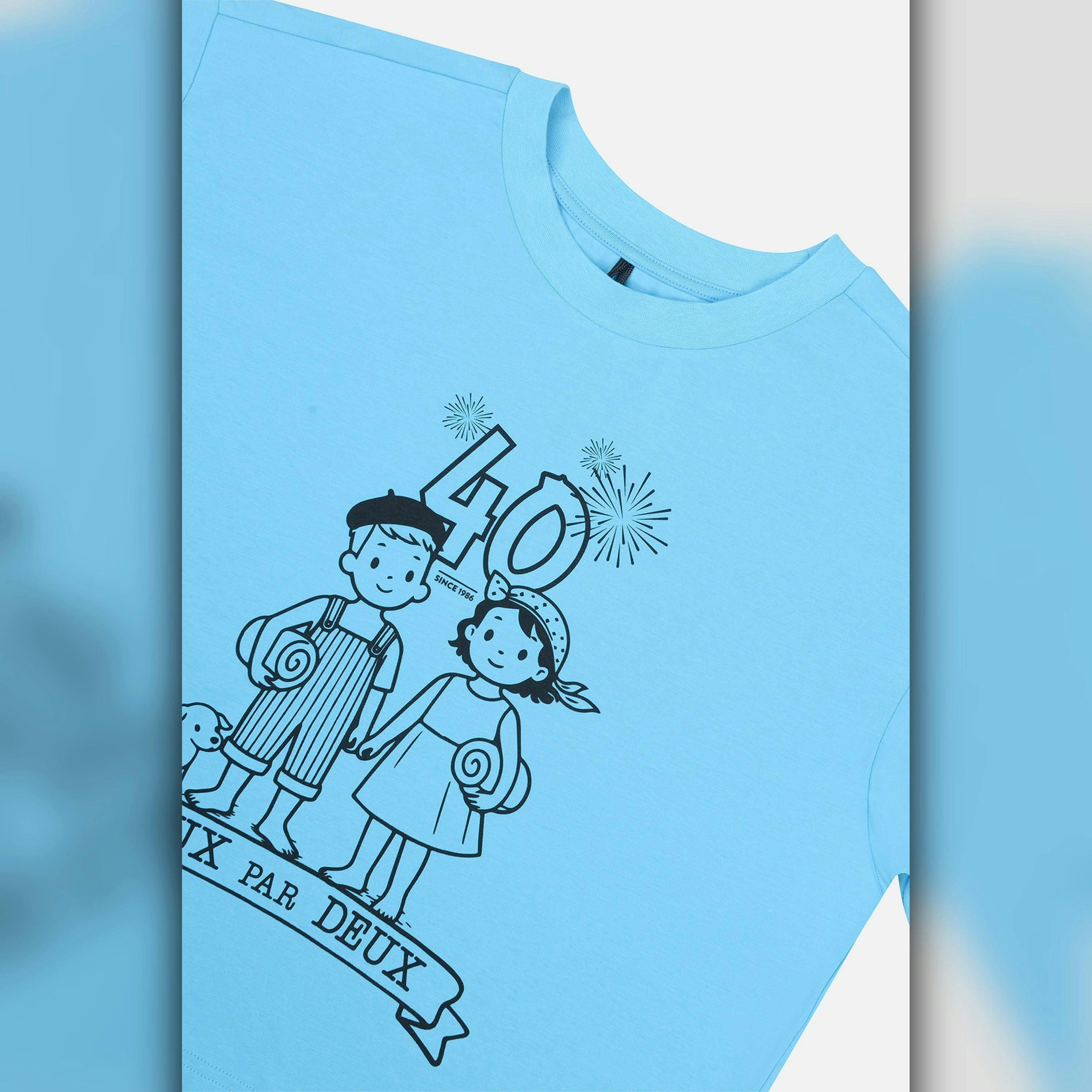 40Th Anniversary Graphic T-Shirt Sky Blue , view 5 of 6