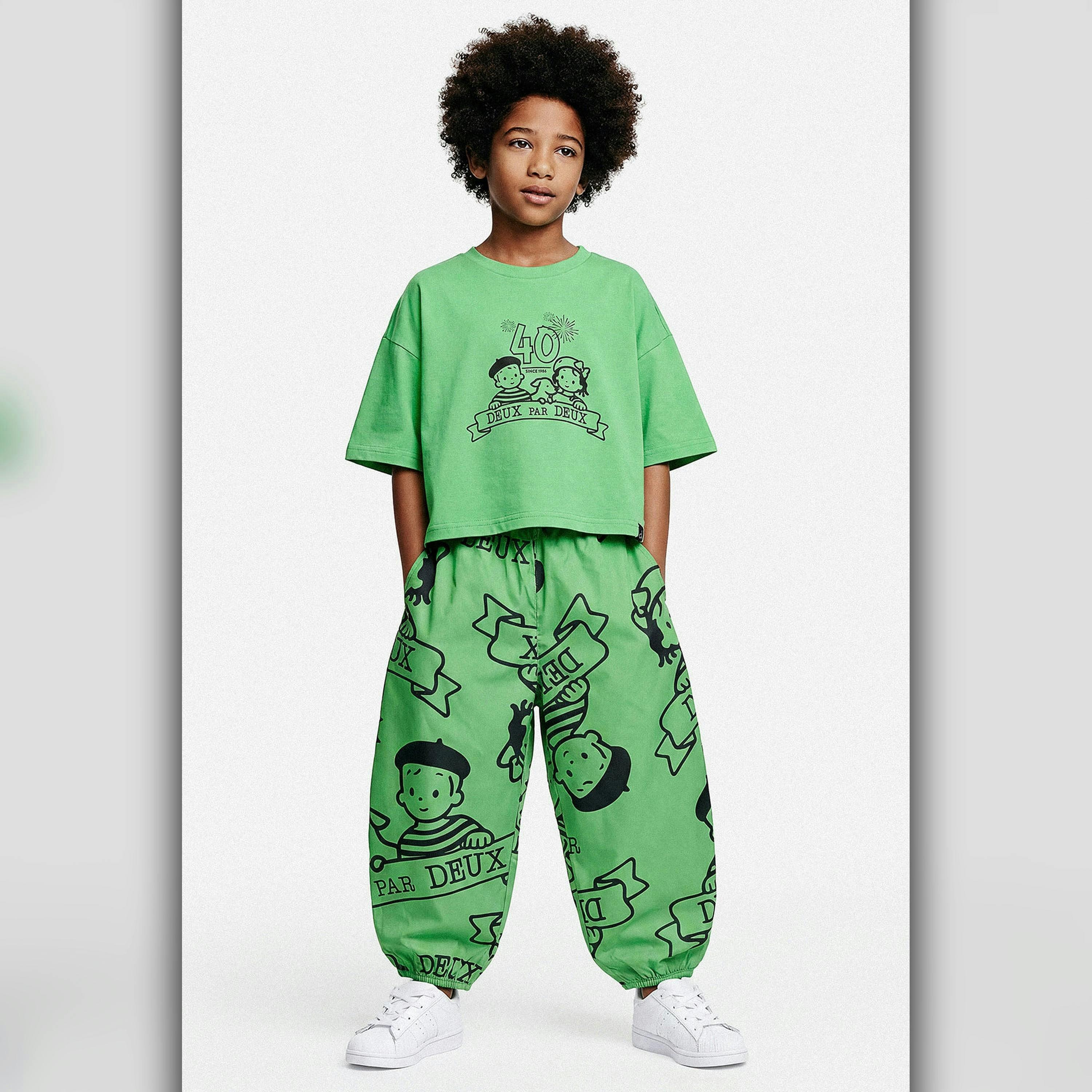 40Th Anniversary Printed Poplin Pant Green , view 2 of 6