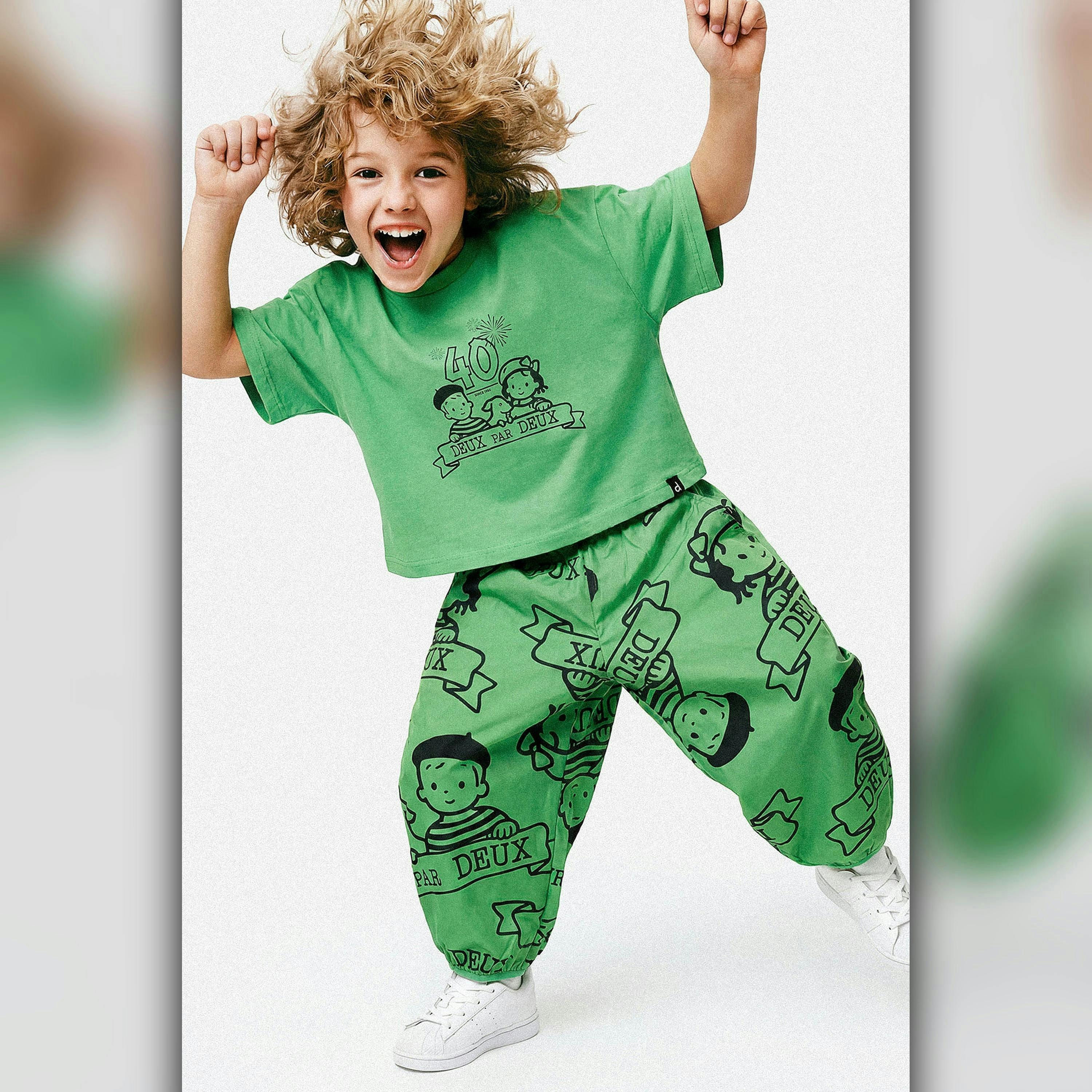 40Th Anniversary Printed Poplin Pant Green , view 3 of 6