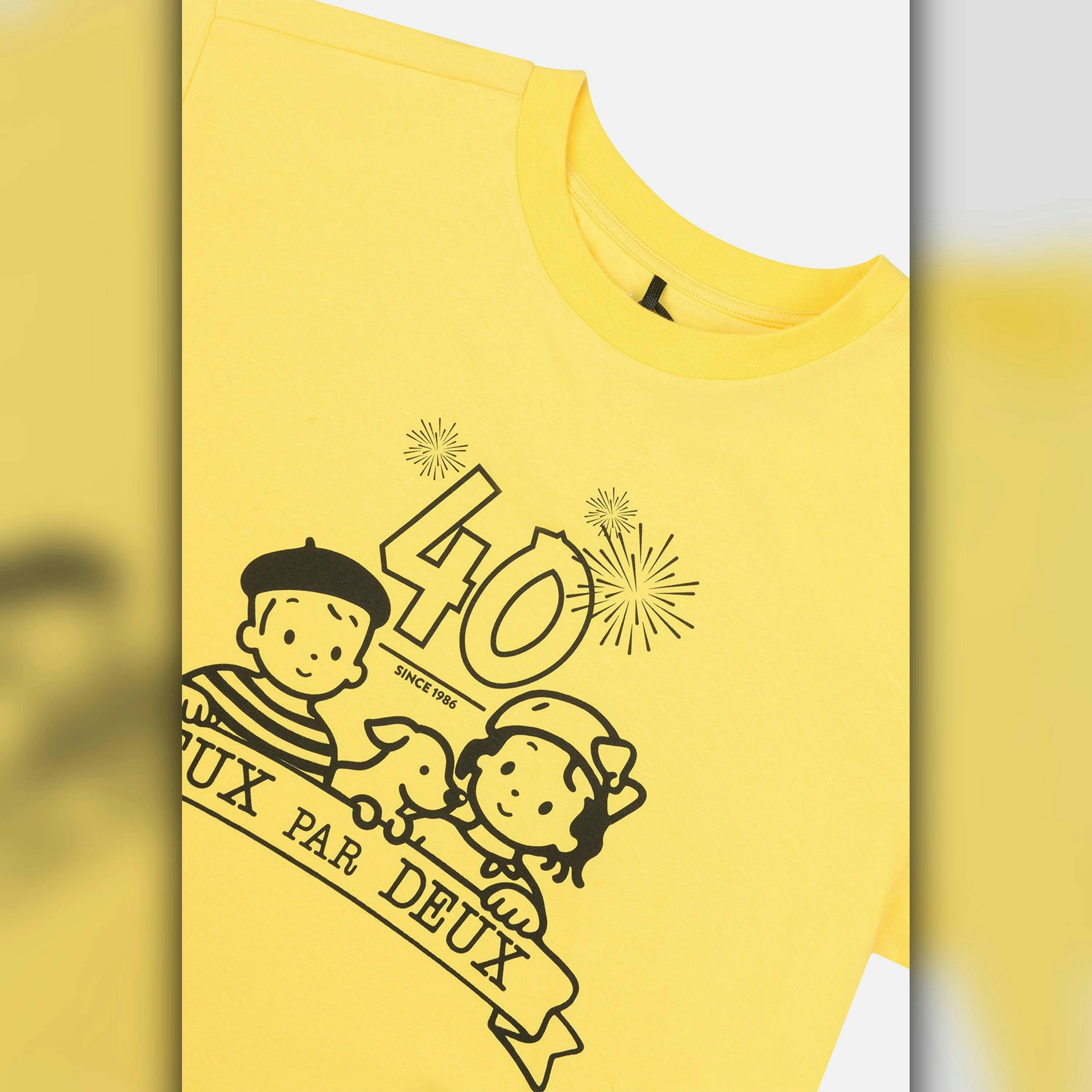 Adult 40Th Anniversary Graphic Boxy T-Shirt Honey Yellow , view 5 of 5