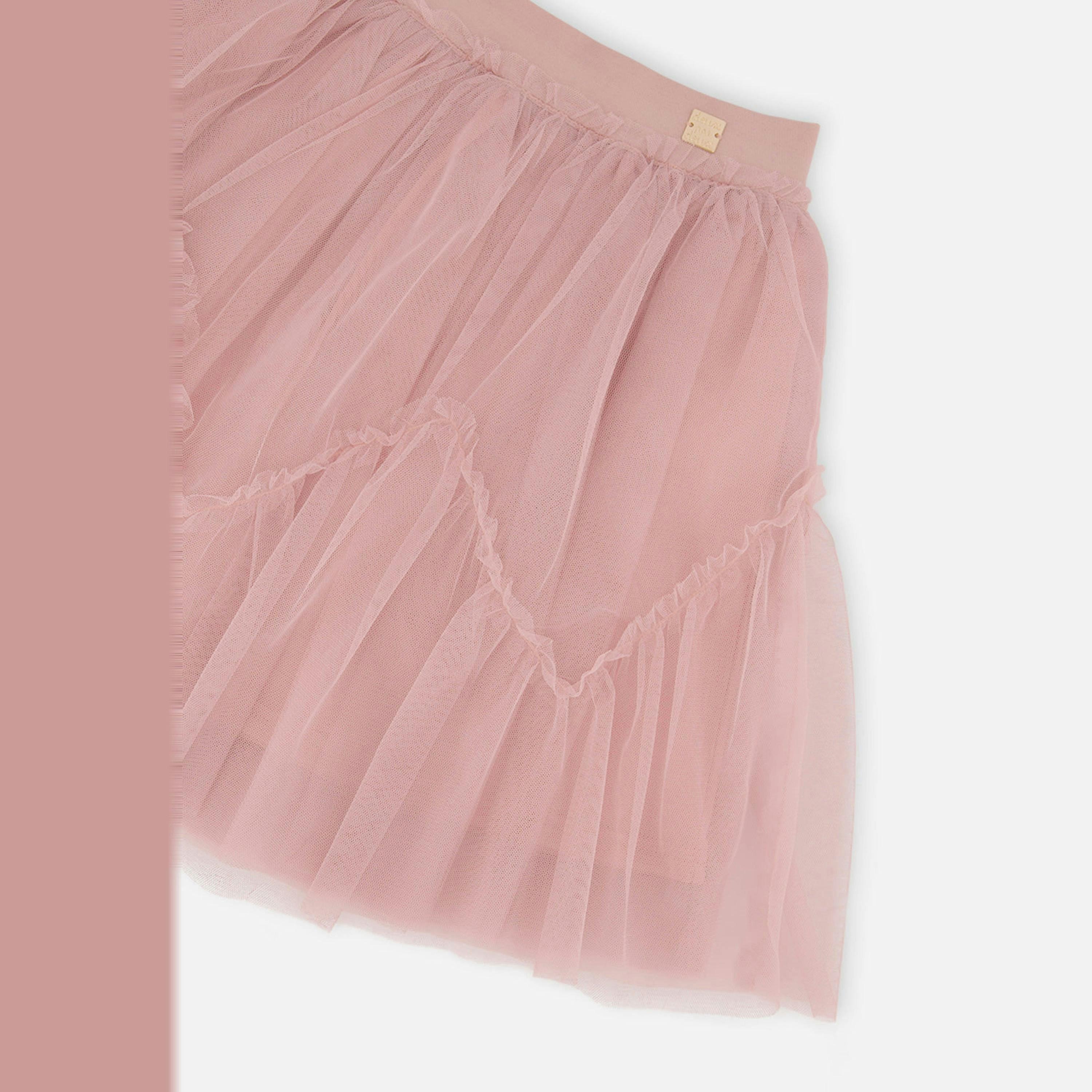 Mesh Skirt Pale Dusty Pink , view 5 of 6