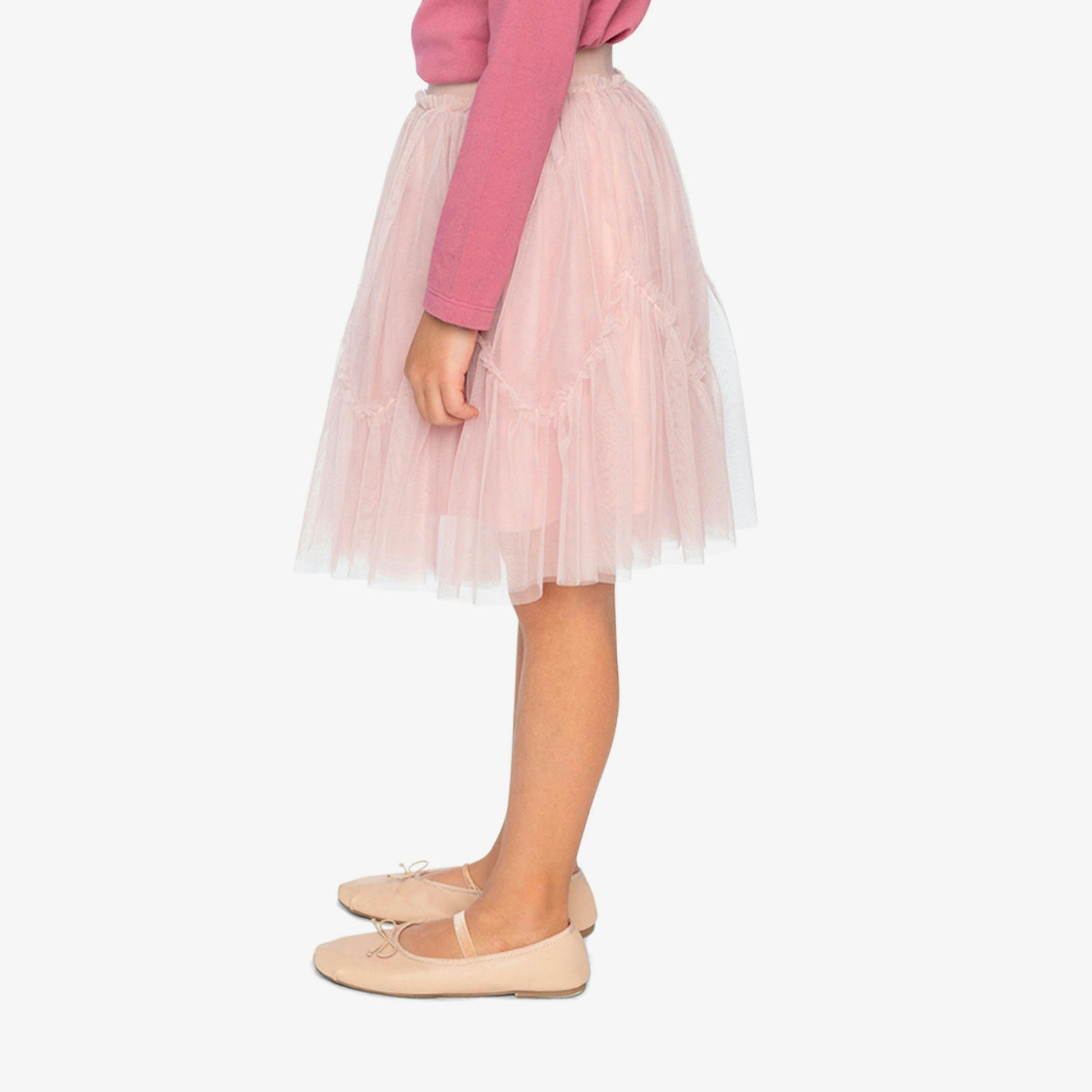 Mesh Skirt Pale Dusty Pink , view 6 of 6