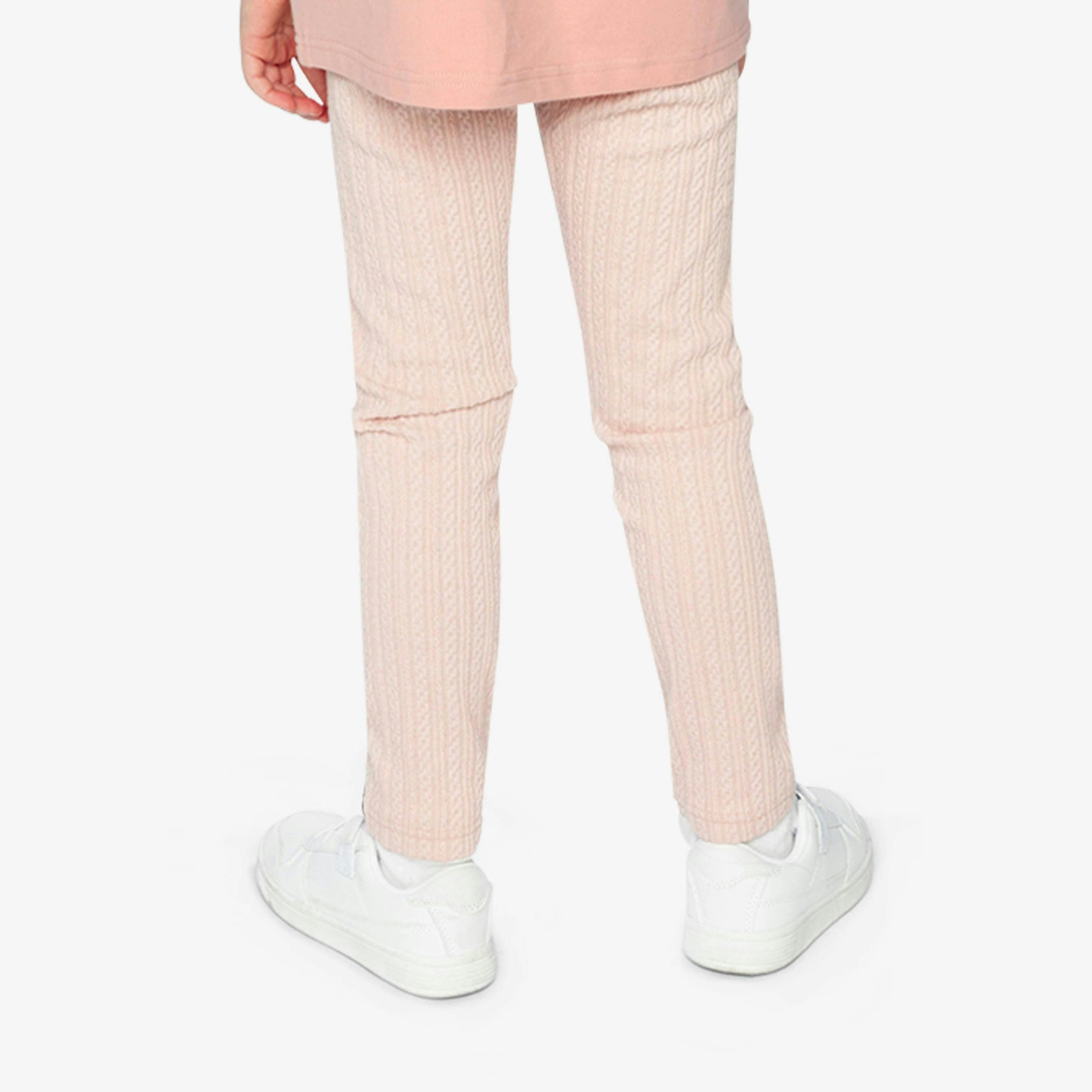 Jacquard Leggings Pale Dusty Pink , view 4 of 6